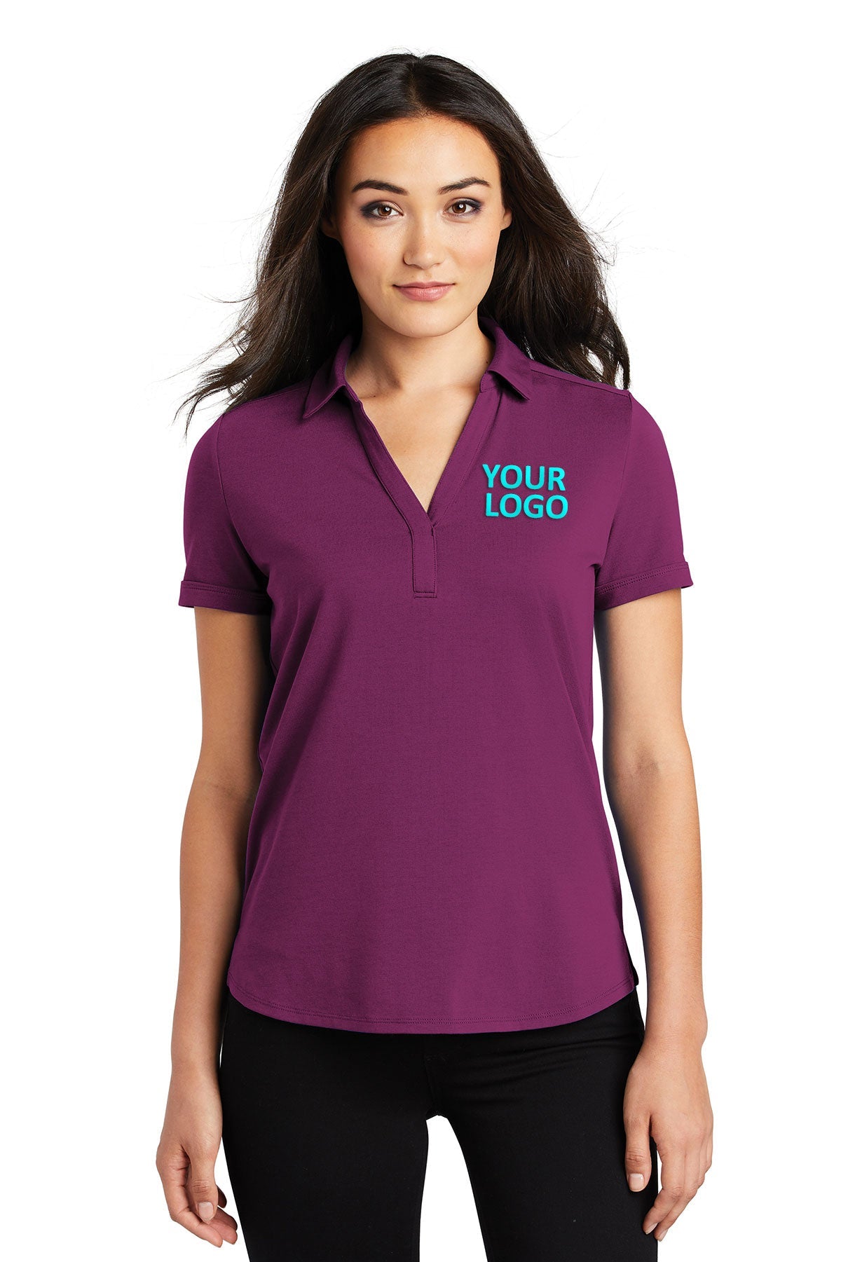 OGIO Ladies Limit Branded Polos, Purple Fuel