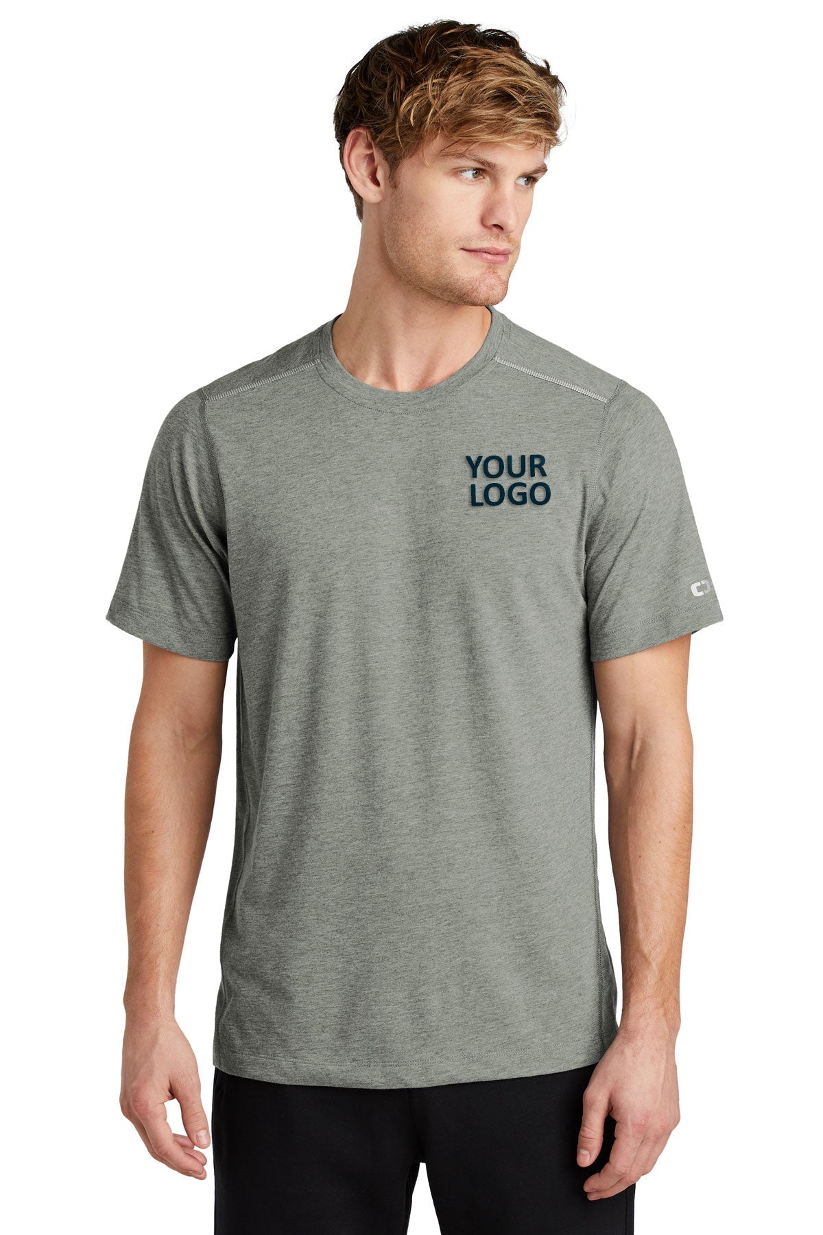 ogio endurance peak tee oe336 gear grey heather