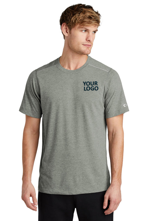 OGIO ENDURANCE Ladies Peak Custom V-Neck Tees, Gear Grey Heather