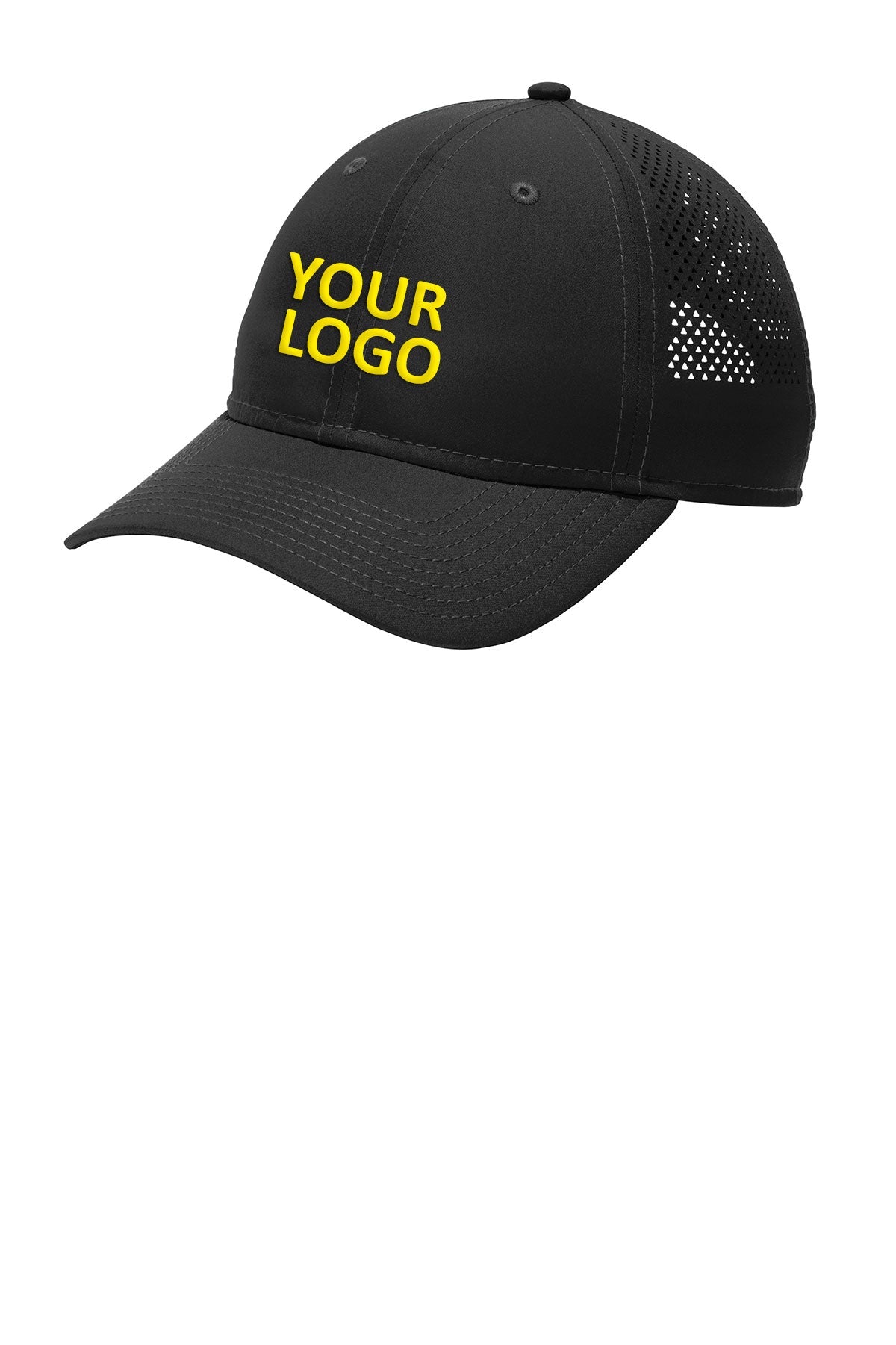 New Era Perforated Performance Custom Caps, Black [Skurka Aerospace, Inc.]