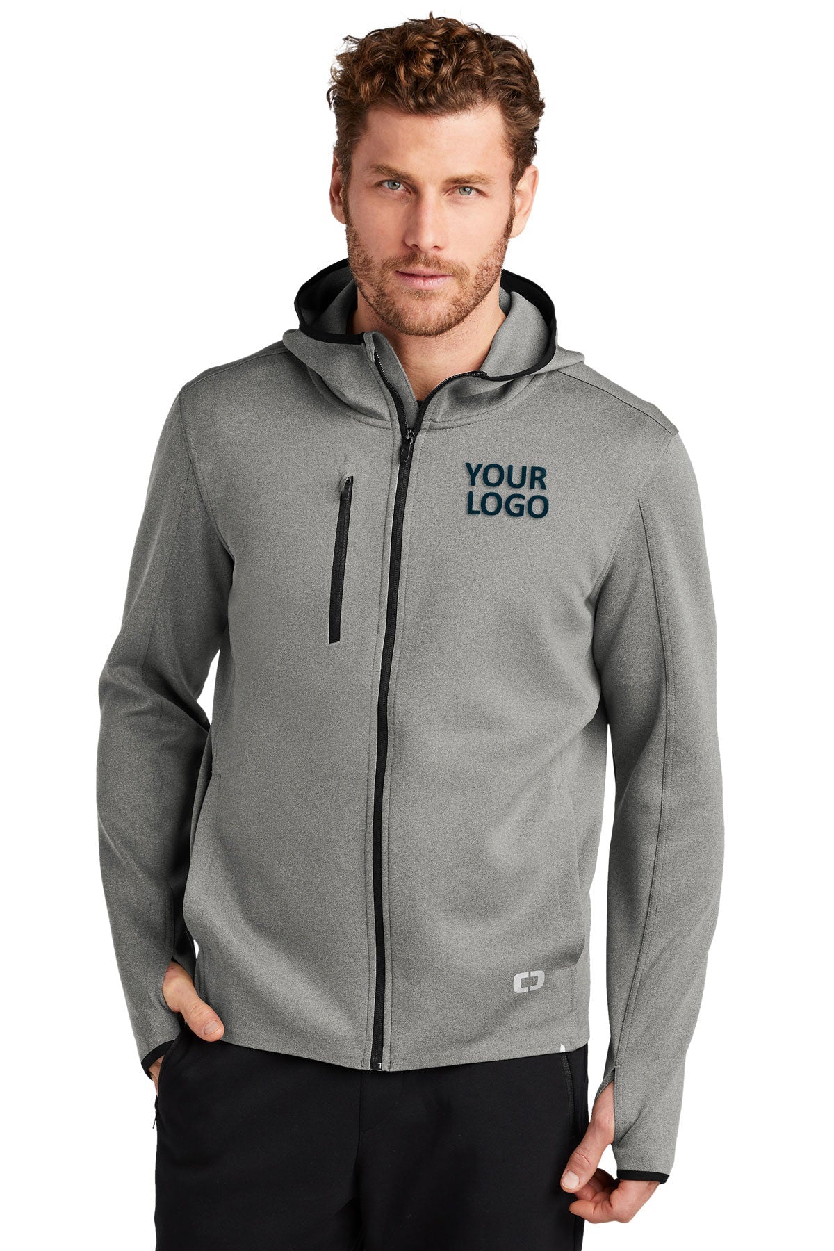 OGIO Endurance Heather Grey OE728 company embroidered jackets