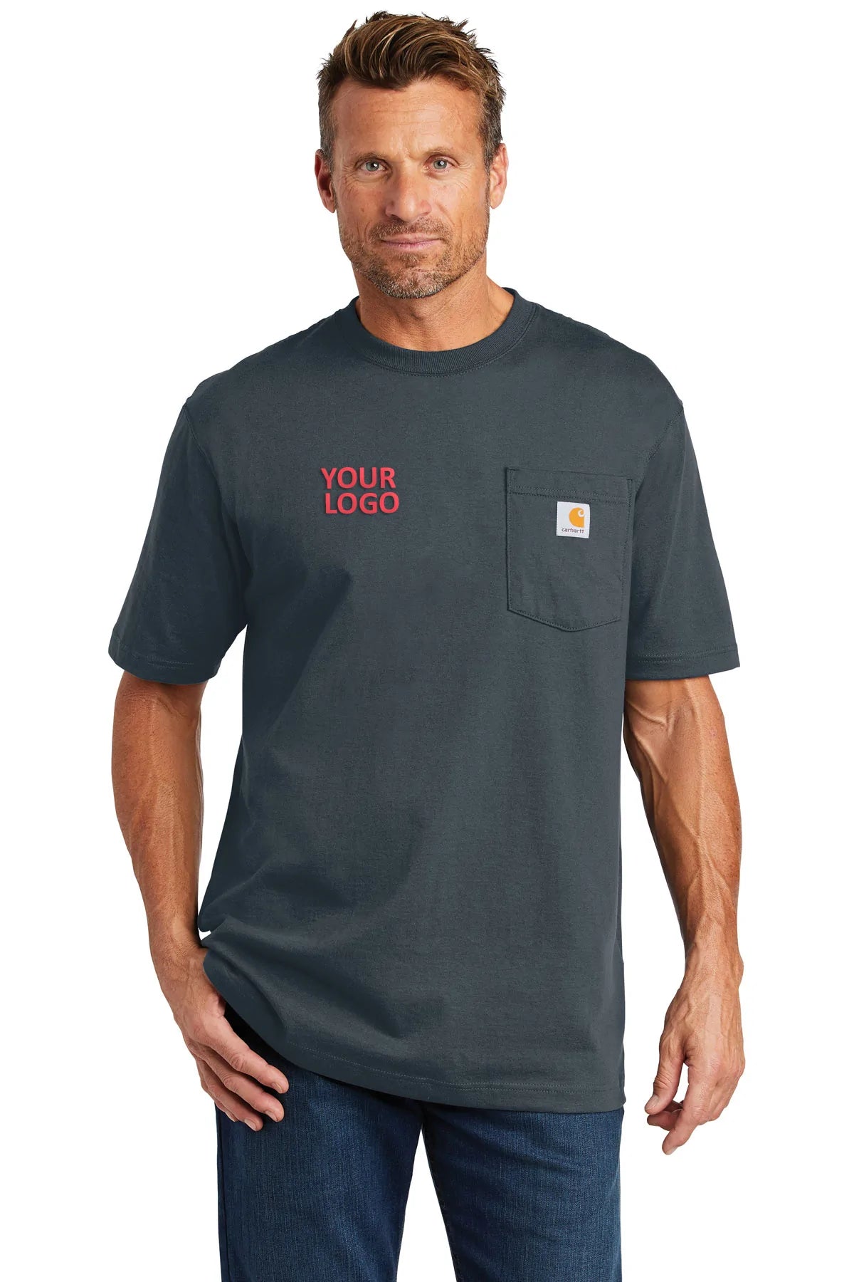 Carhartt Workwear Custom Pockets T-Shirts, Bluestone [Black's Valley AG]