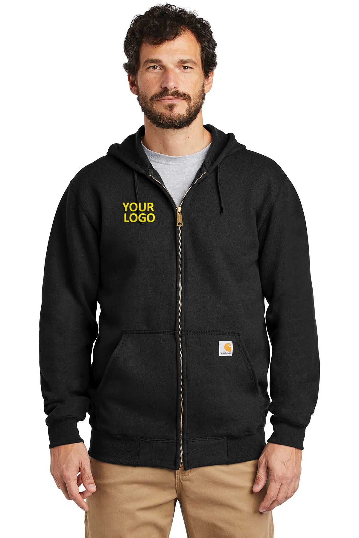 Carhartt Midweight Zip Up Hoodies, Black [Executive Construction]