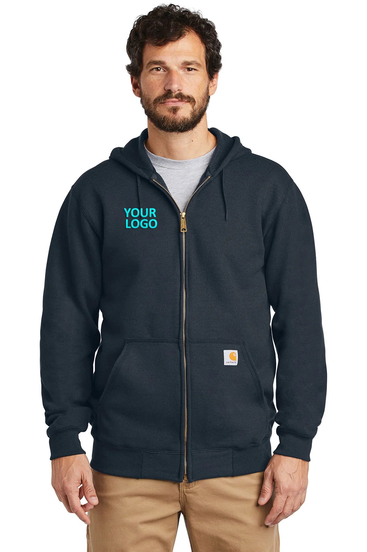 Carhartt Midweight Zip Up Hoodies, New Navy [Benjamin and Company]