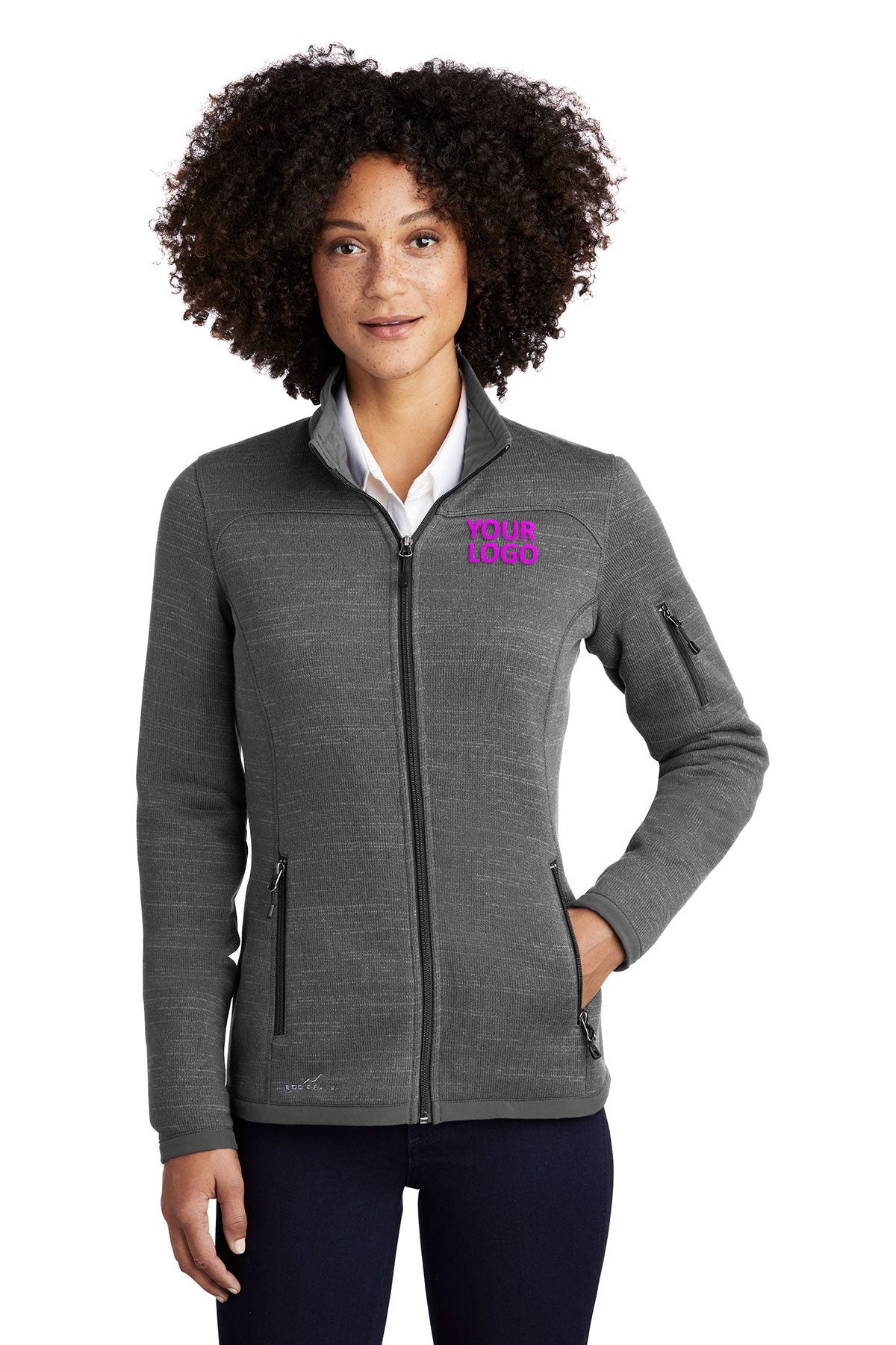 Eddie Bauer Dark Grey Heather EB251 custom work sweatshirts