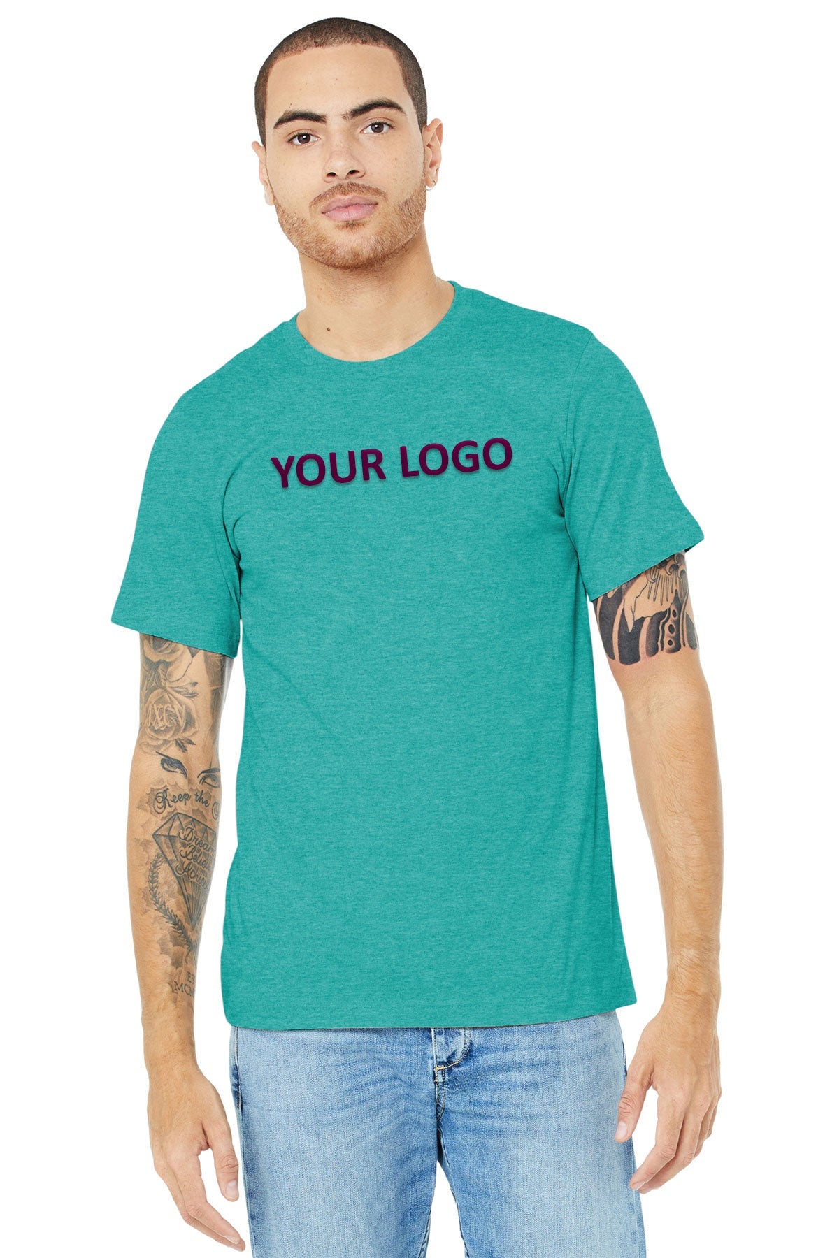 Bella Canvas Unisex Jersey T-Shirt, Heather Sea Green