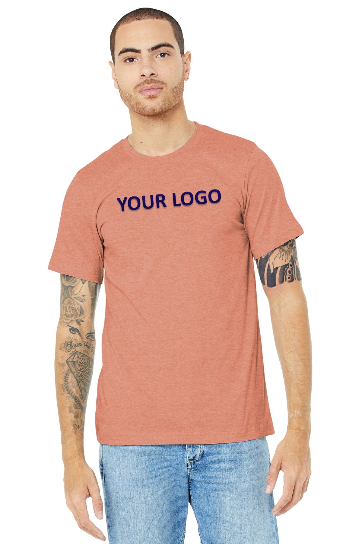 Bella Canvas Unisex Jersey T-Shirt, Heather Sunset