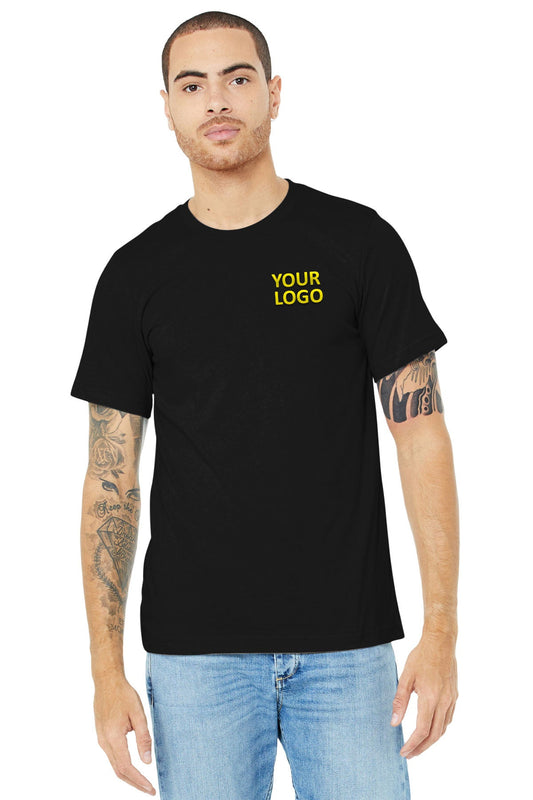 bella + canvas unisex jersey short sleeve t-shirt 3001c solid blk blend