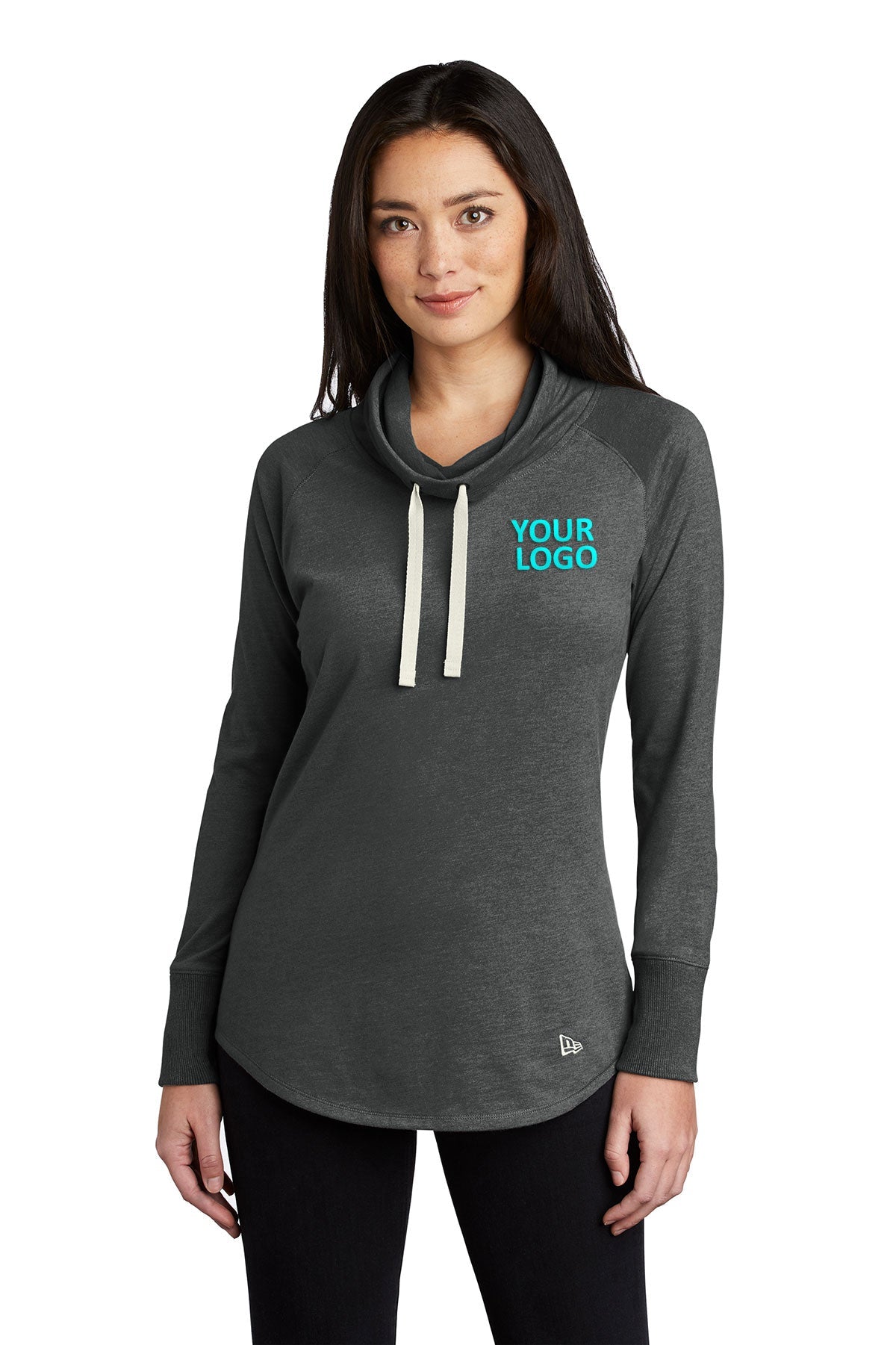 New Era Ladies Sueded Cotton Custom Cowls, Black Heather