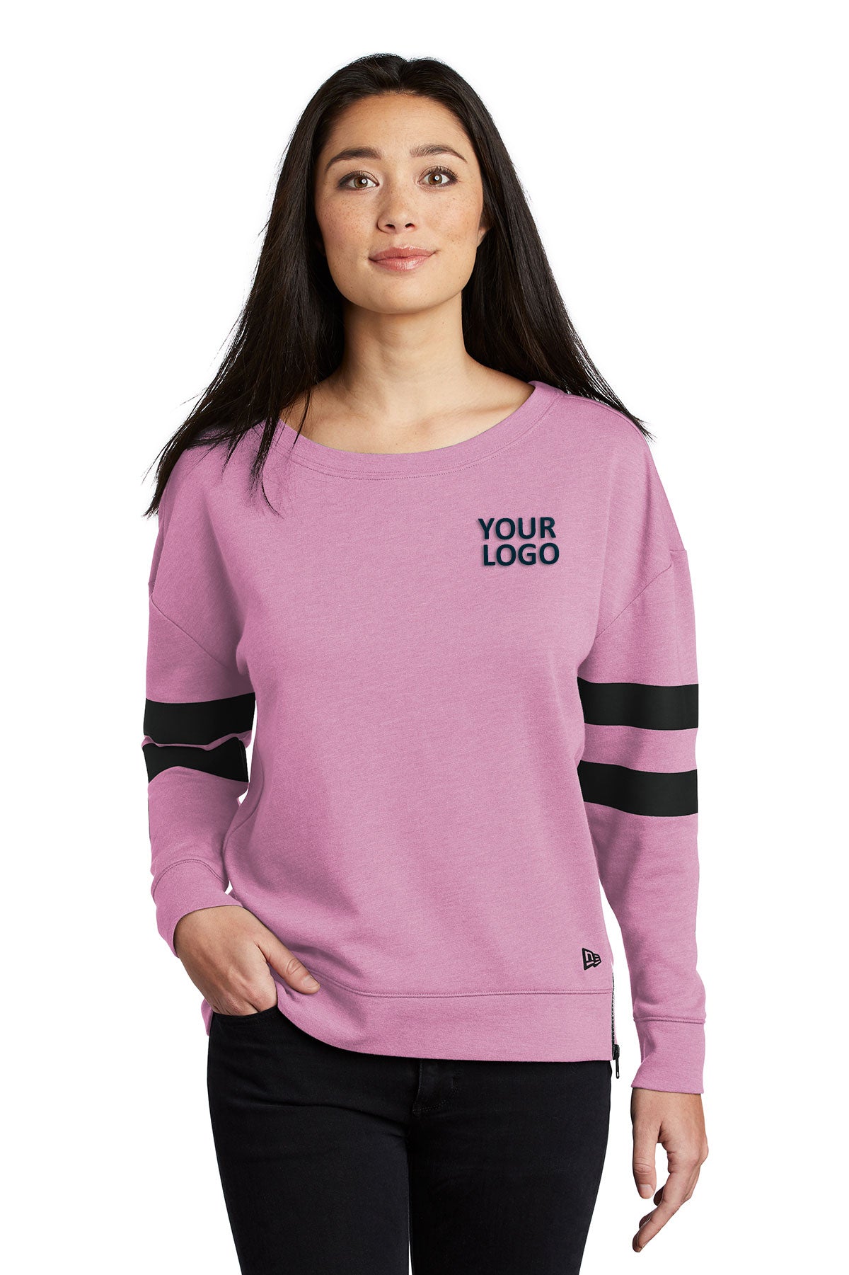 New Era LNEA513 Lilac Heather custom design sweatshirts