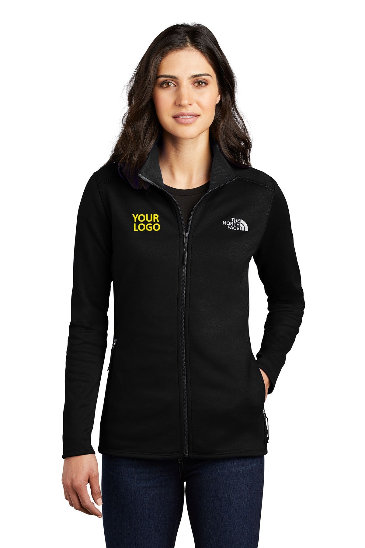 The North Face TNF Black NF0A47F6 embroidered jacket custom
