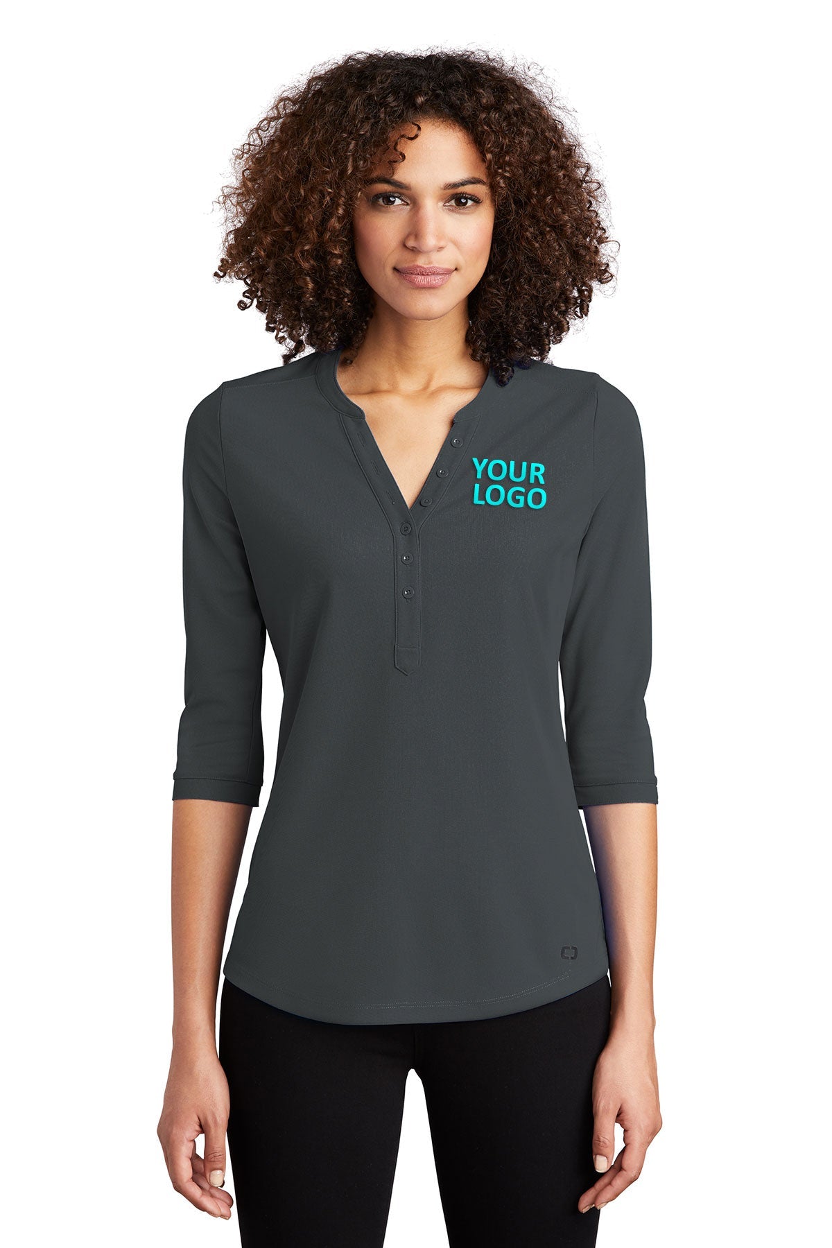 OGIO Diesel Grey LOG104 custom logo polo shirts