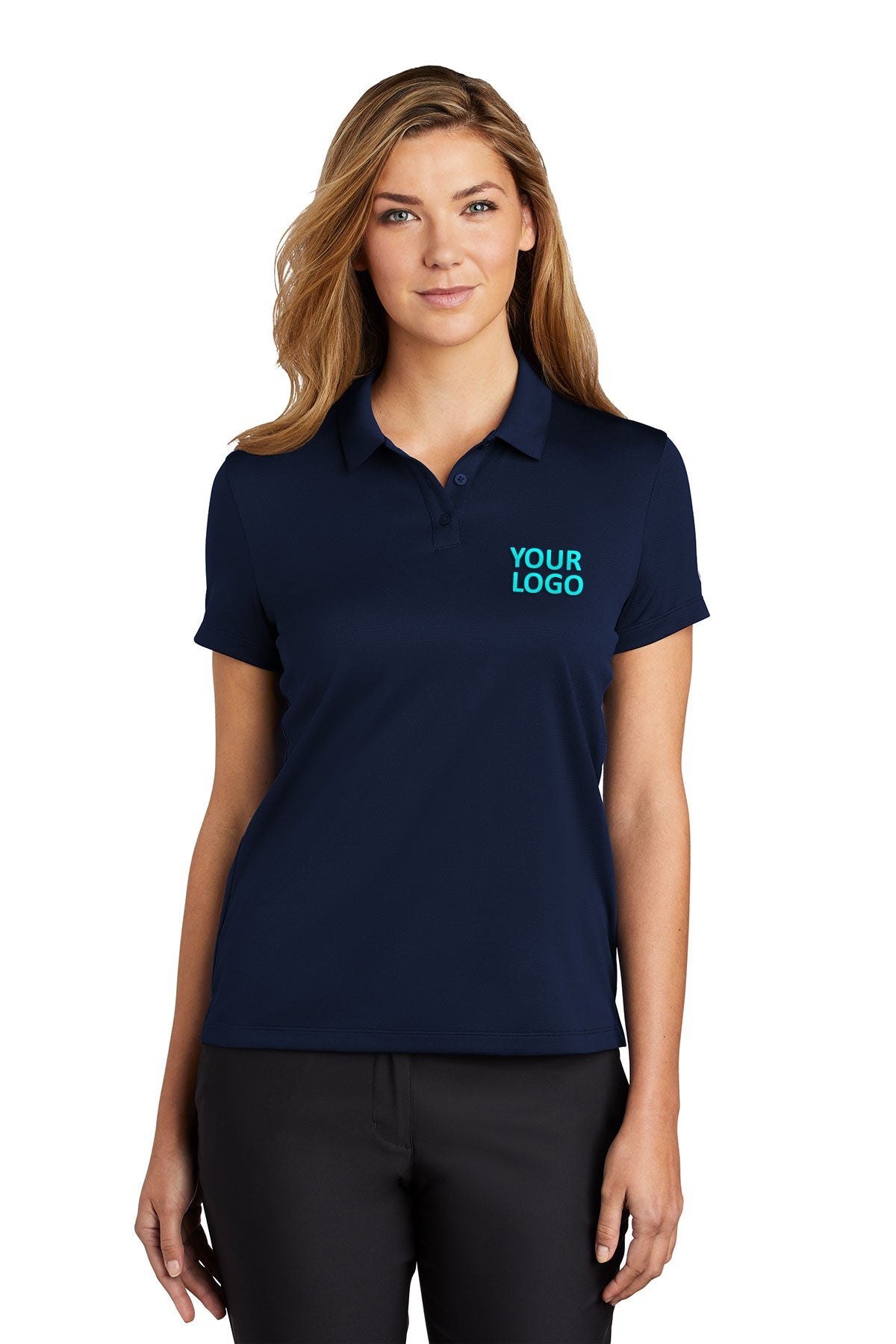 Nike Ladies Dry Essential Customized Polos, Midnight Navy