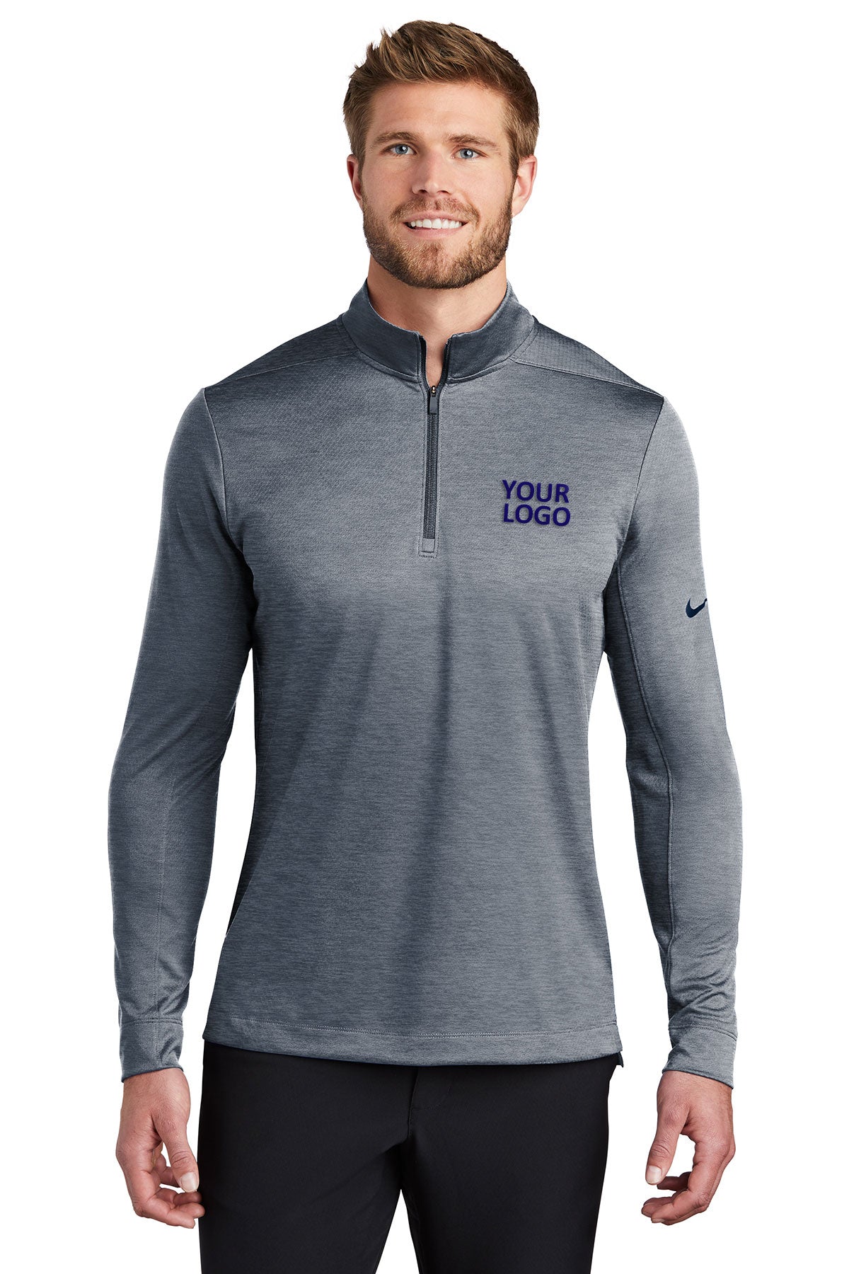 Nike Dry Custom Quarter Zip Cover-Ups, Navy Heather