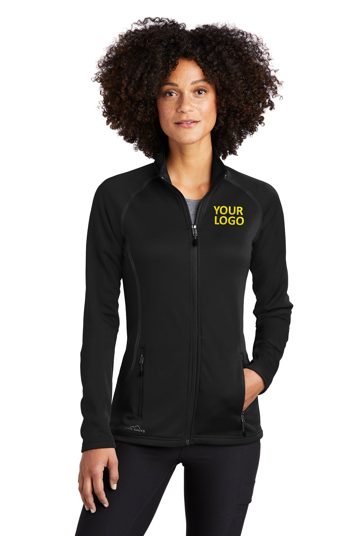 Eddie Bauer Black EB247 sweatshirts custom logo