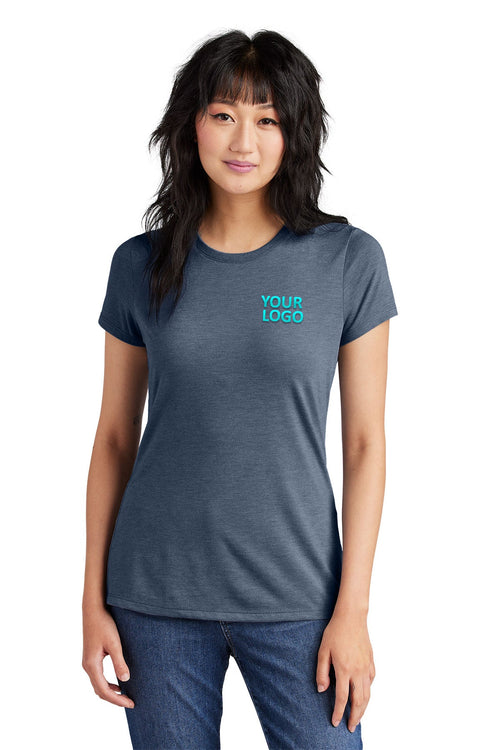 District Made Mens Perfect Tri Crew Tee's, Navy Frost