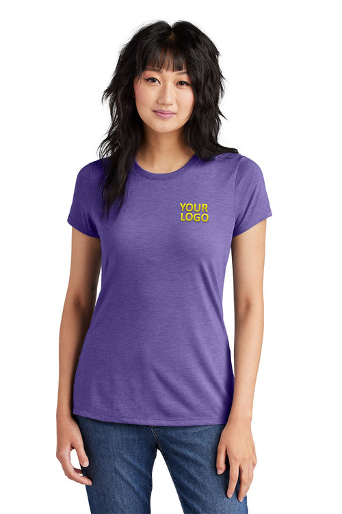 District Made Mens Perfect Tri Crew Tee's, Purple Frost