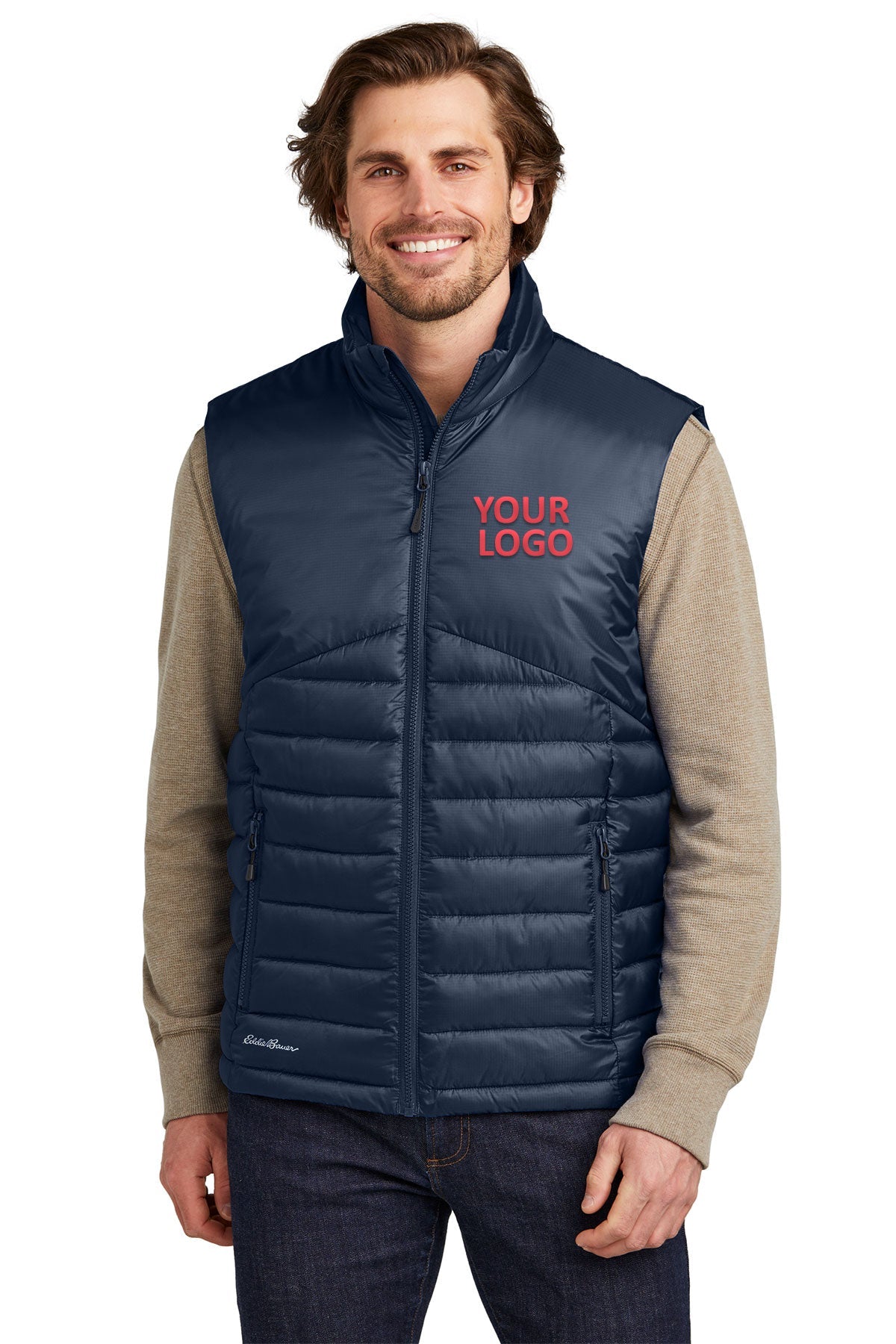 Eddie Bauer River Blue Navy EB512 company embroidered jackets