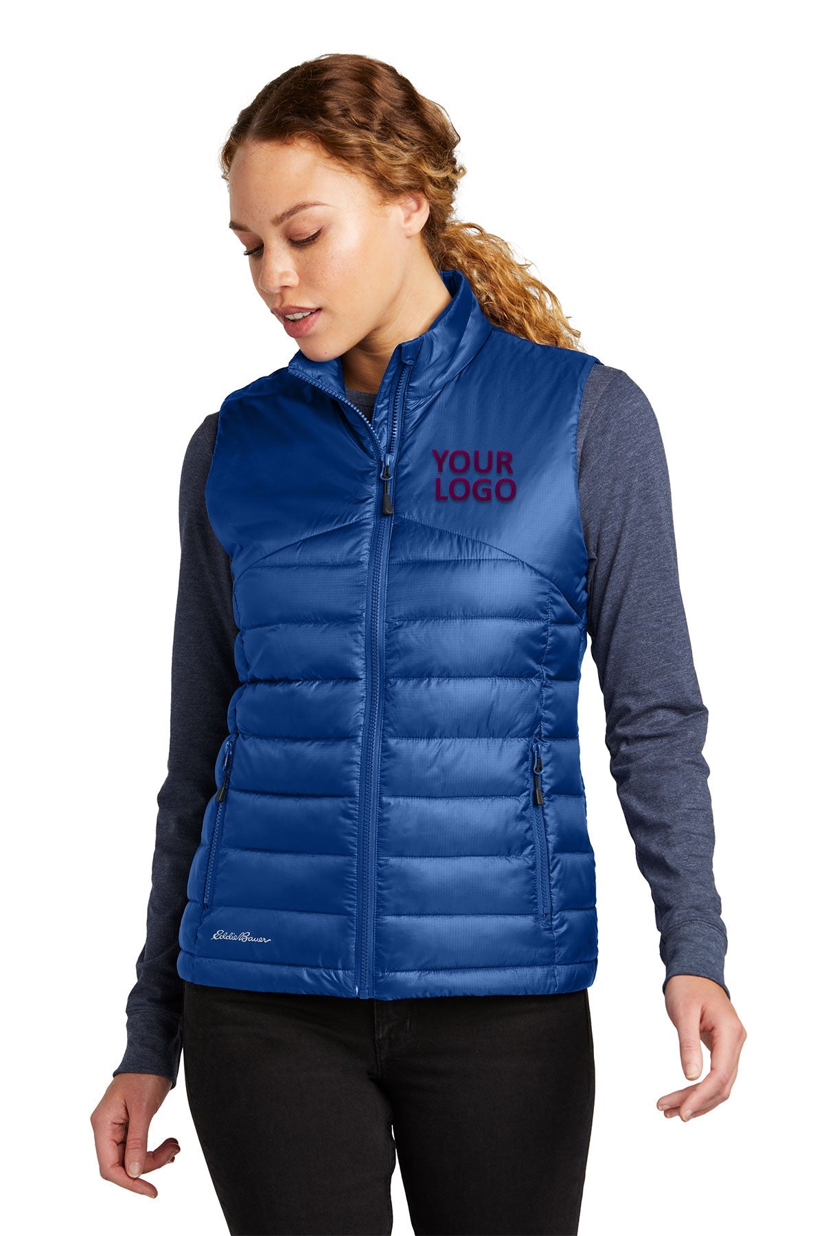 Eddie Bauer Cobalt Blue EB513 embroidered team jackets