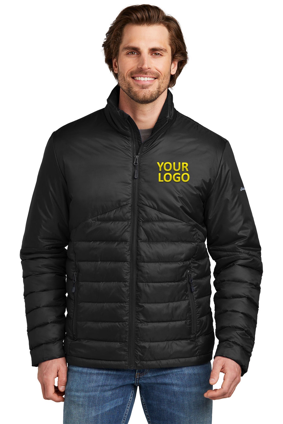 Eddie Bauer Custom Quilted Jackets, Deep Black [Century Sales and Management]
