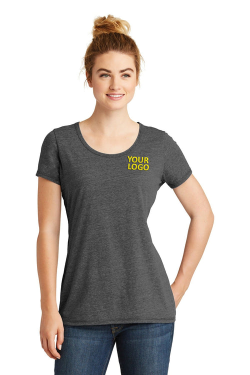 New Era Ladies Tri-Blend Performance Printed Tee's, Dark Graphite