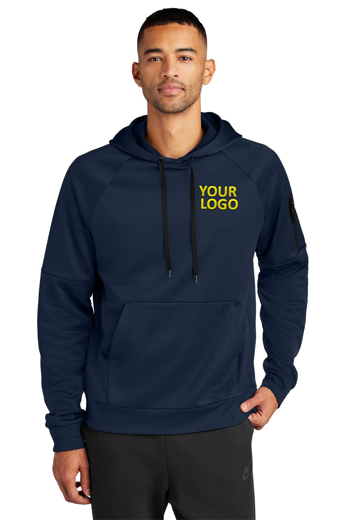 Nike Navy NKFD9735 custom logo sweatshirts embroidered