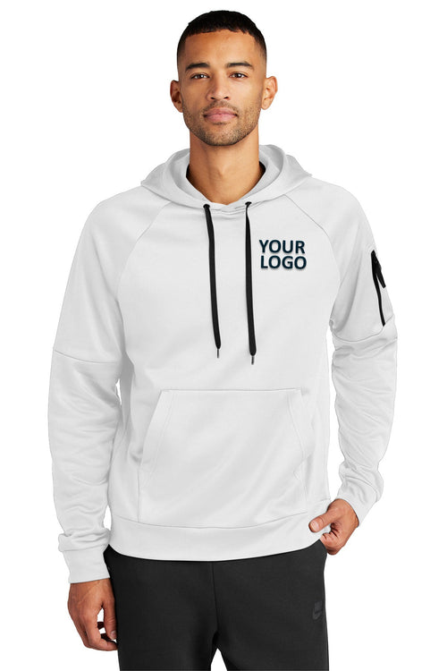 Nike Therma-FIT Pocket ZipUp Custom Hoodies, White [NARENCO]