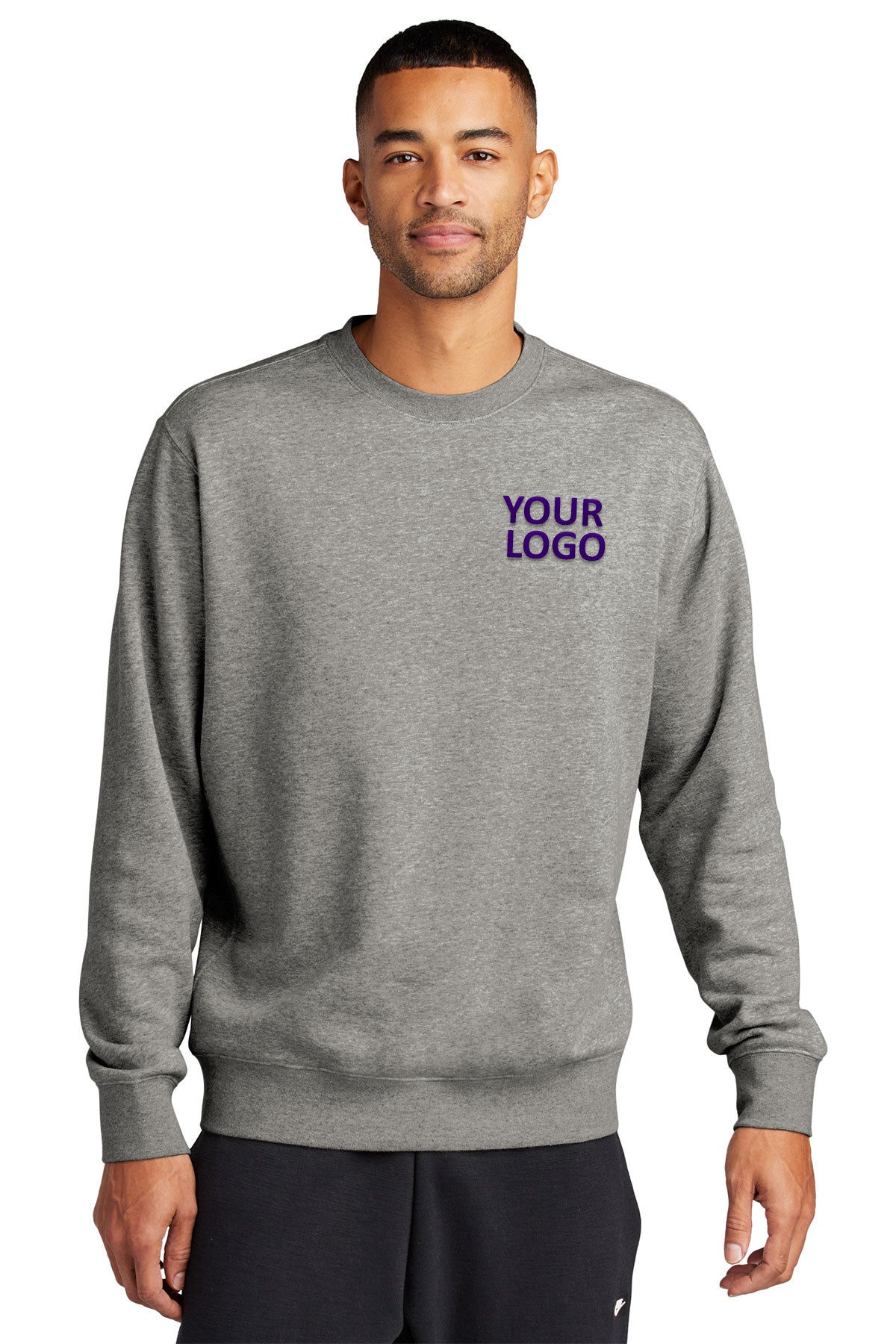 Nike Dark Grey Heather NKFD9863 custom sweatshirts with logo