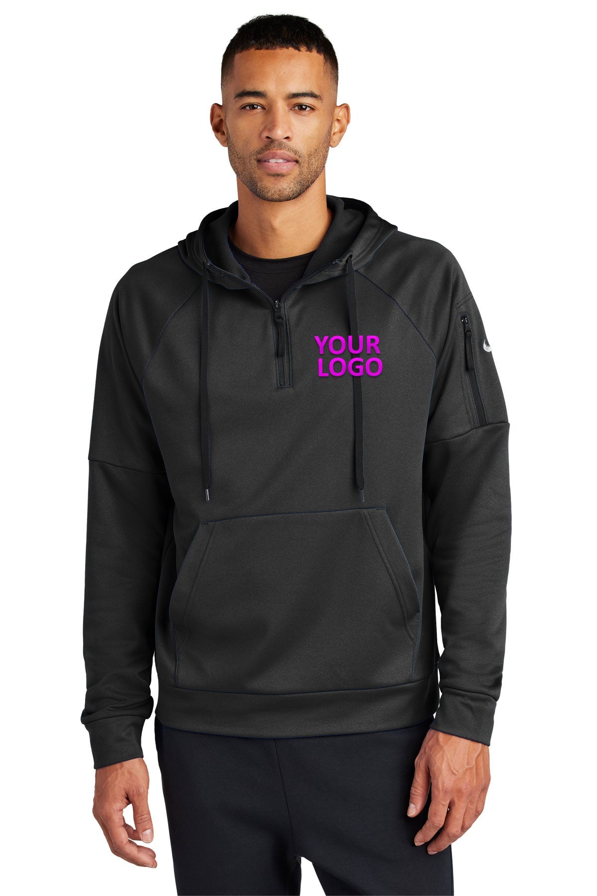 Nike Black NKFD9742 custom sweatshirts with logo