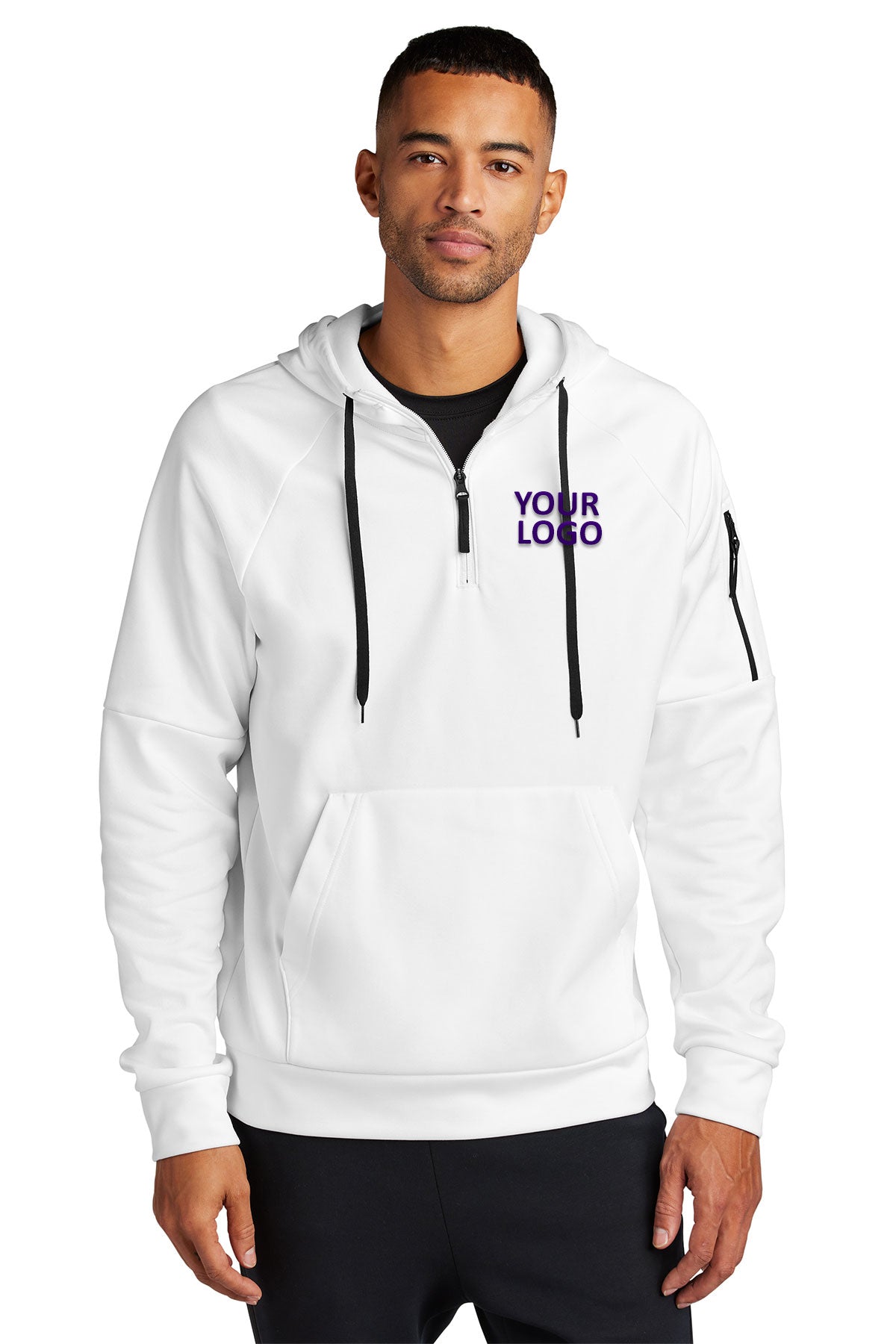 Nike Therma-FIT Pocket Fleece Custom Hoodies, White [Launch Team]
