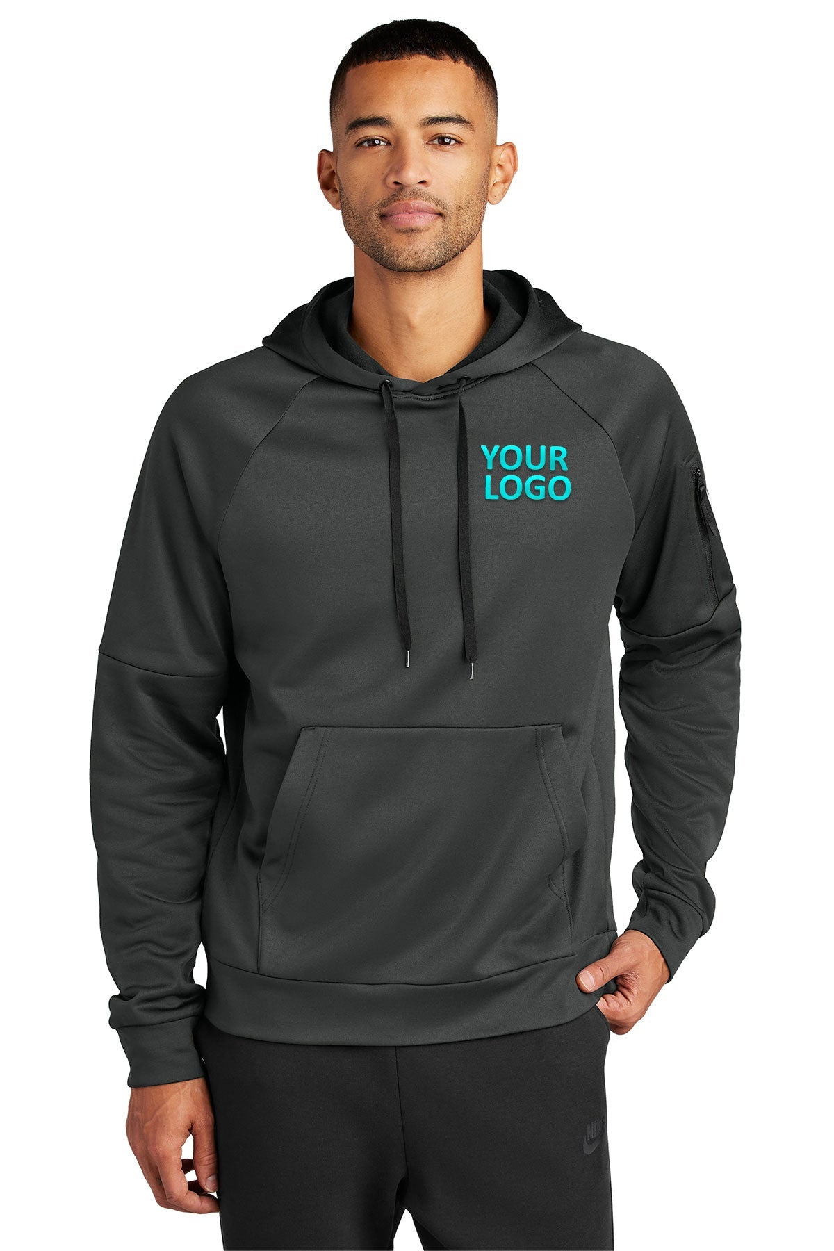 Nike Anthracite NKFD9735 custom logo sweatshirts embroidered