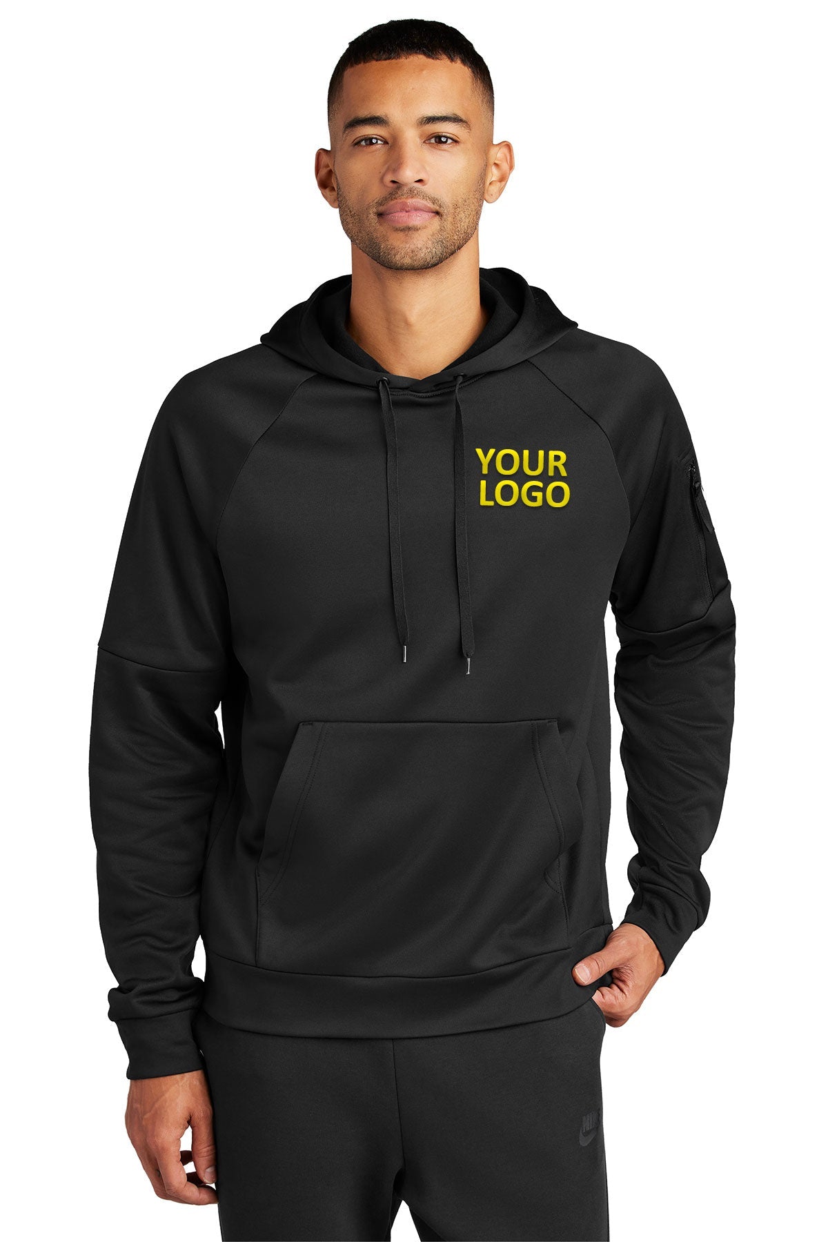 Nike Black NKFD9735 custom embroidered sweatshirts