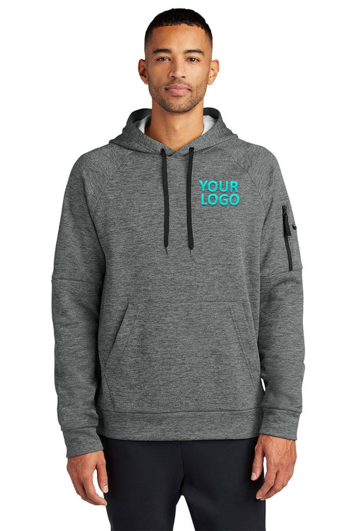 Nike Therma-FIT Pocket Fleece Custom Hoodies, Charcoal Heather
