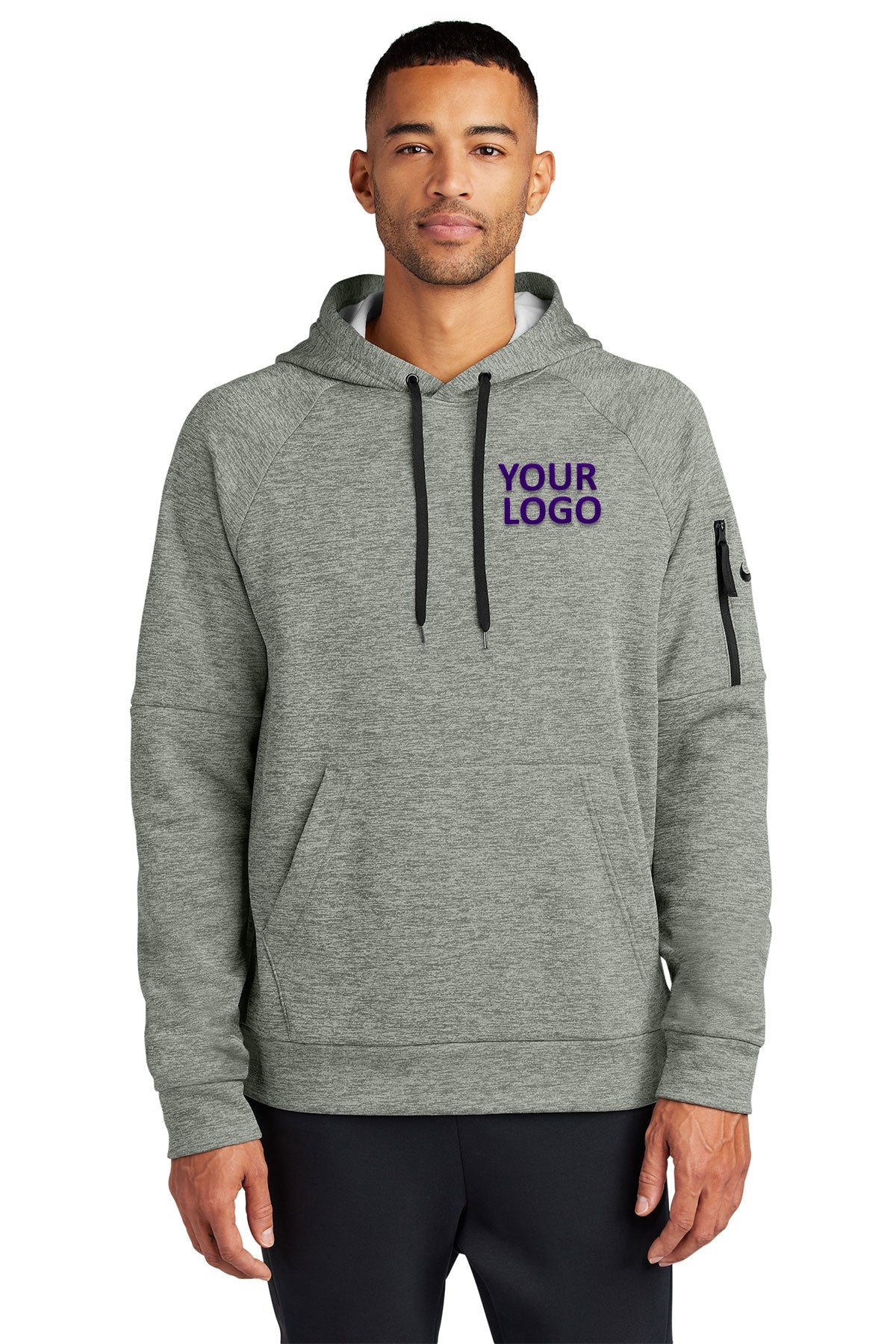 Nike Dark Grey Heather NKFD9735 custom logo sweatshirts