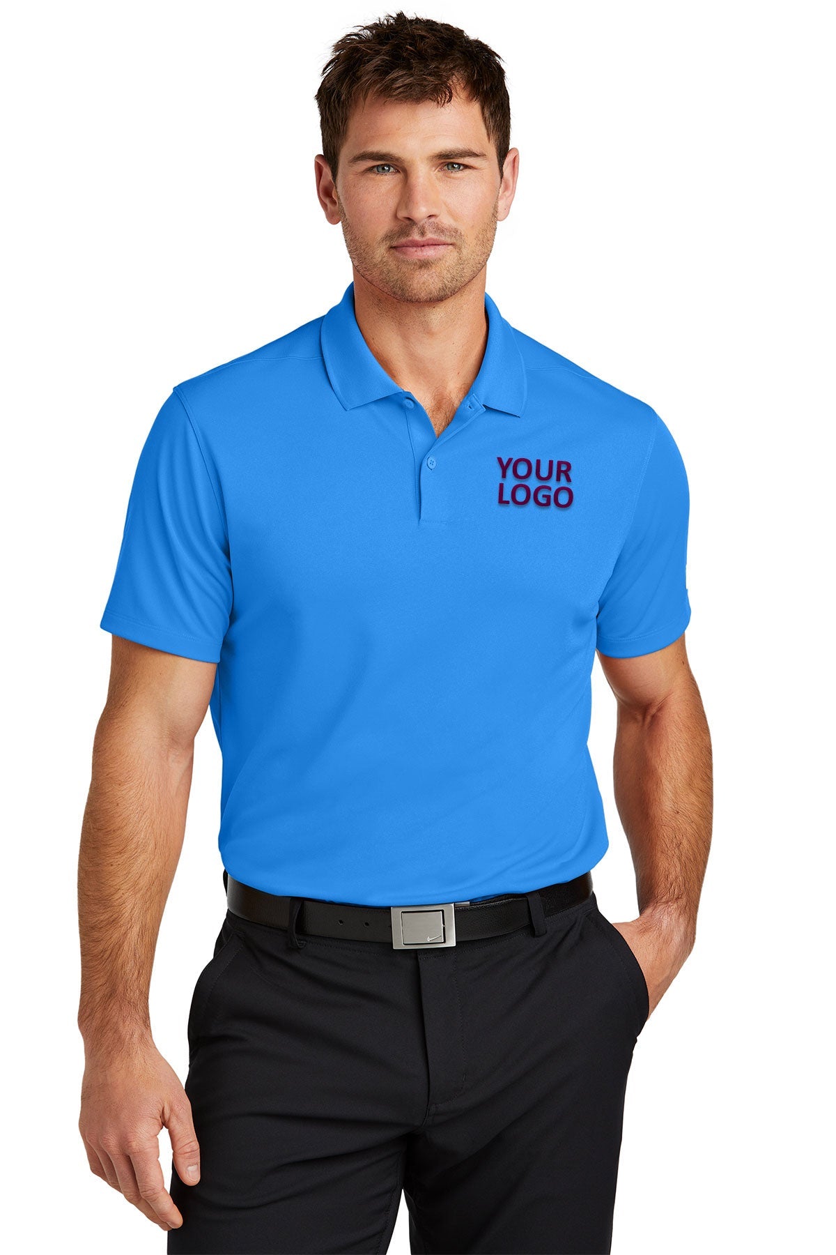 Nike Light Photo Blue NKDX6684 custom logo polo shirts