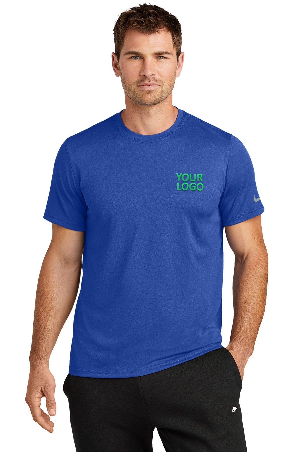 Nike Swoosh Sleeve rLegend Customized Tee's, Game Royal