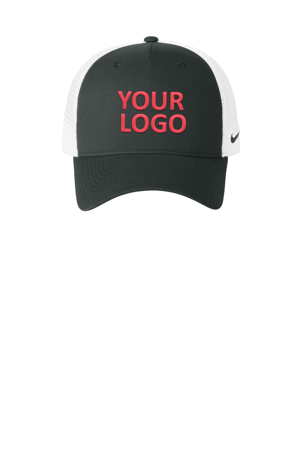 Nike Snapback Mesh Trucker Custom Caps, Anthracite / White
