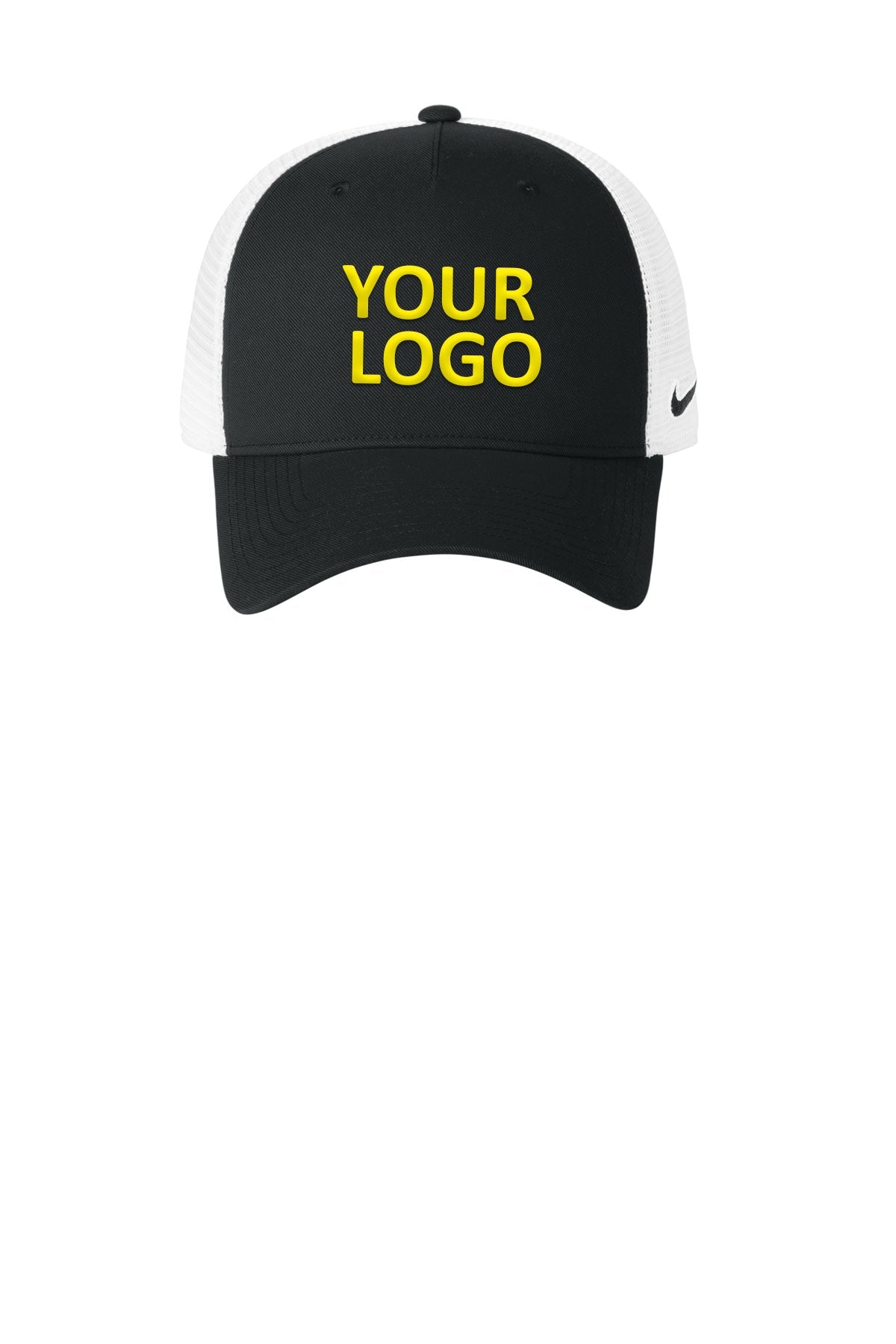 Nike Snapback Mesh Trucker Custom Caps, Black / White