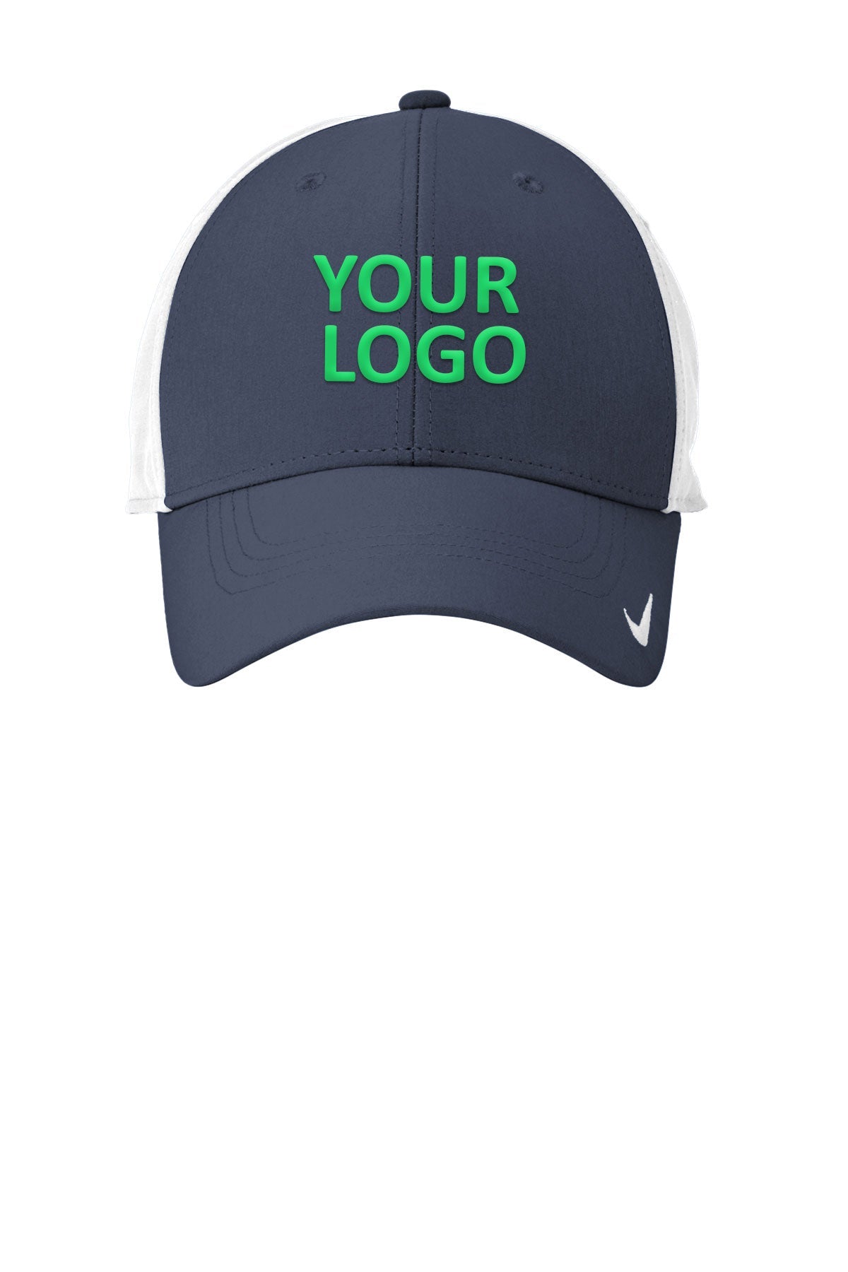 Nike Dri-FIT Legacy Custom Caps, Navy/ White