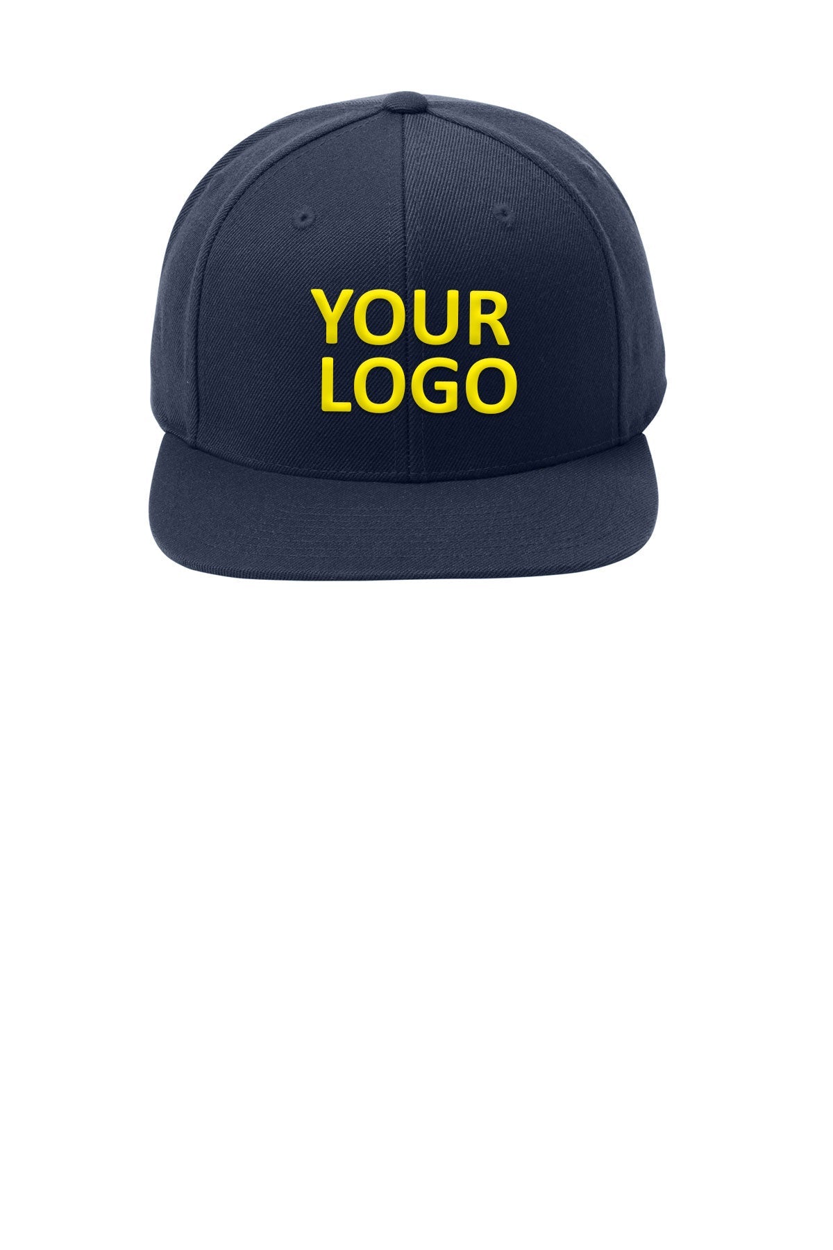 Sport-Tek Yupoong Flat Bill Customized Snapback Caps, True Navy