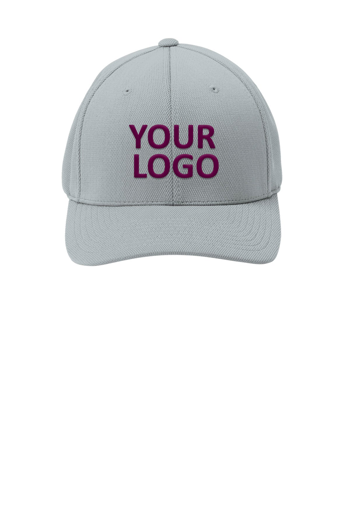 sport tek flexfit cool dry poly block mesh cap grey heather