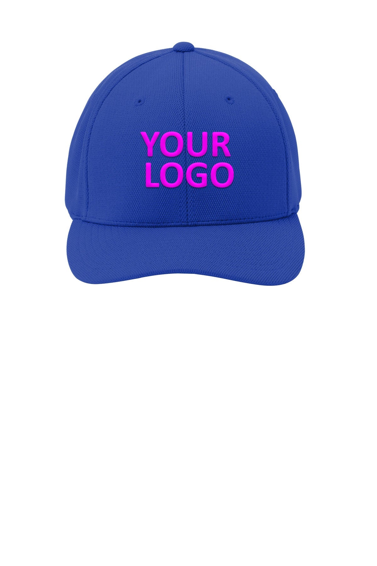 sport tek flexfit cool dry poly block mesh cap true royal