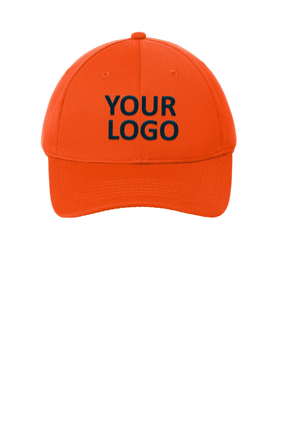 sport tek posicharge racermesh cap neon orange