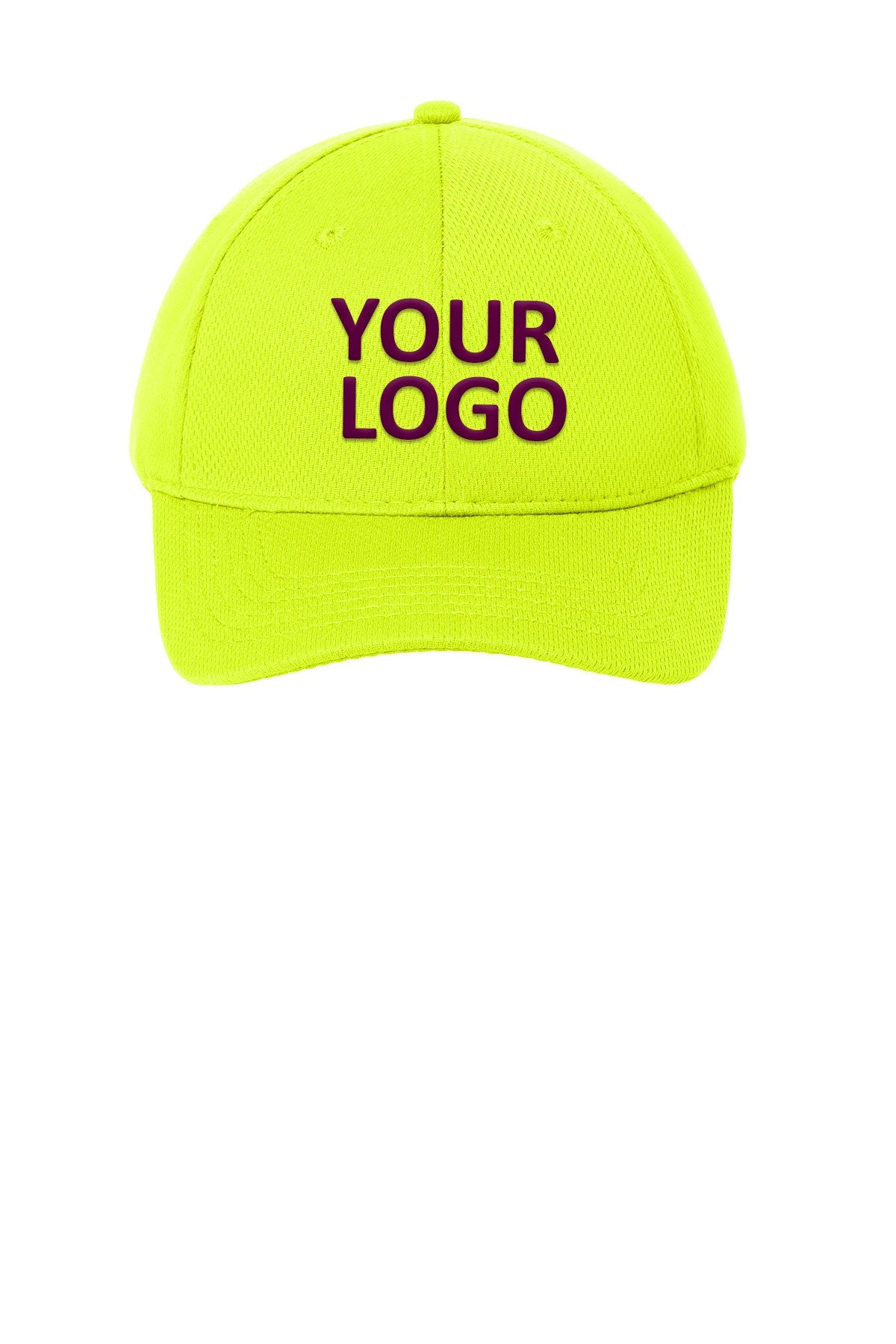 sport tek posicharge racermesh cap neon yellow