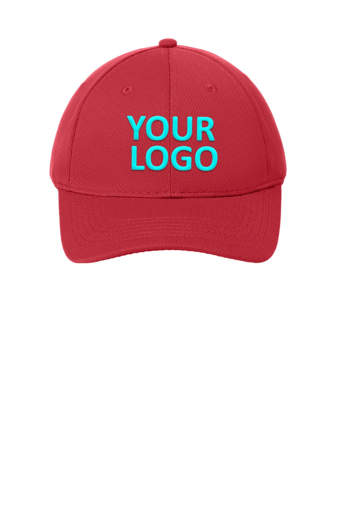 sport tek posicharge racermesh cap true red