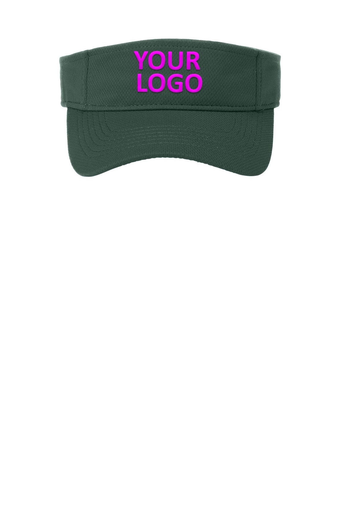 sport tek posicharge racermesh visor dark forest green