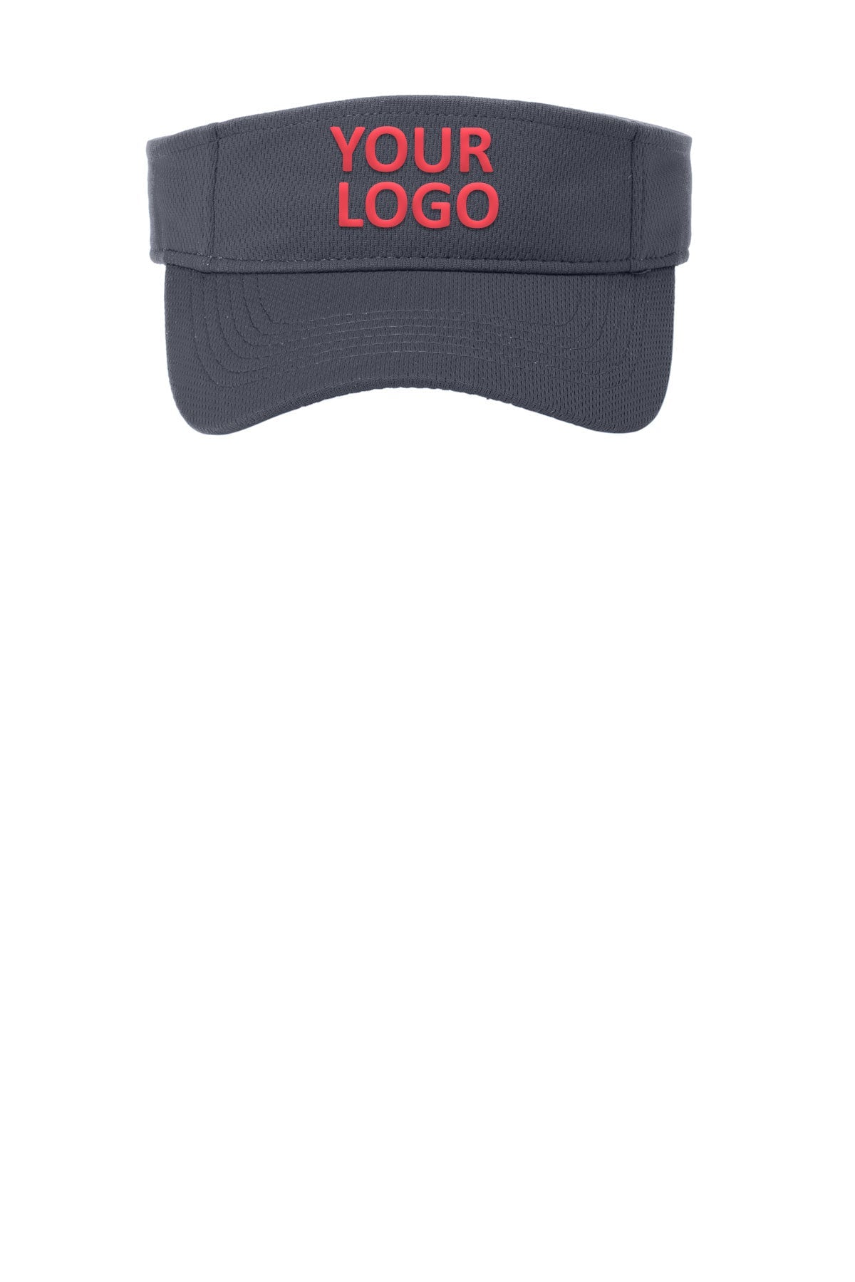 sport tek posicharge racermesh visor graphite grey