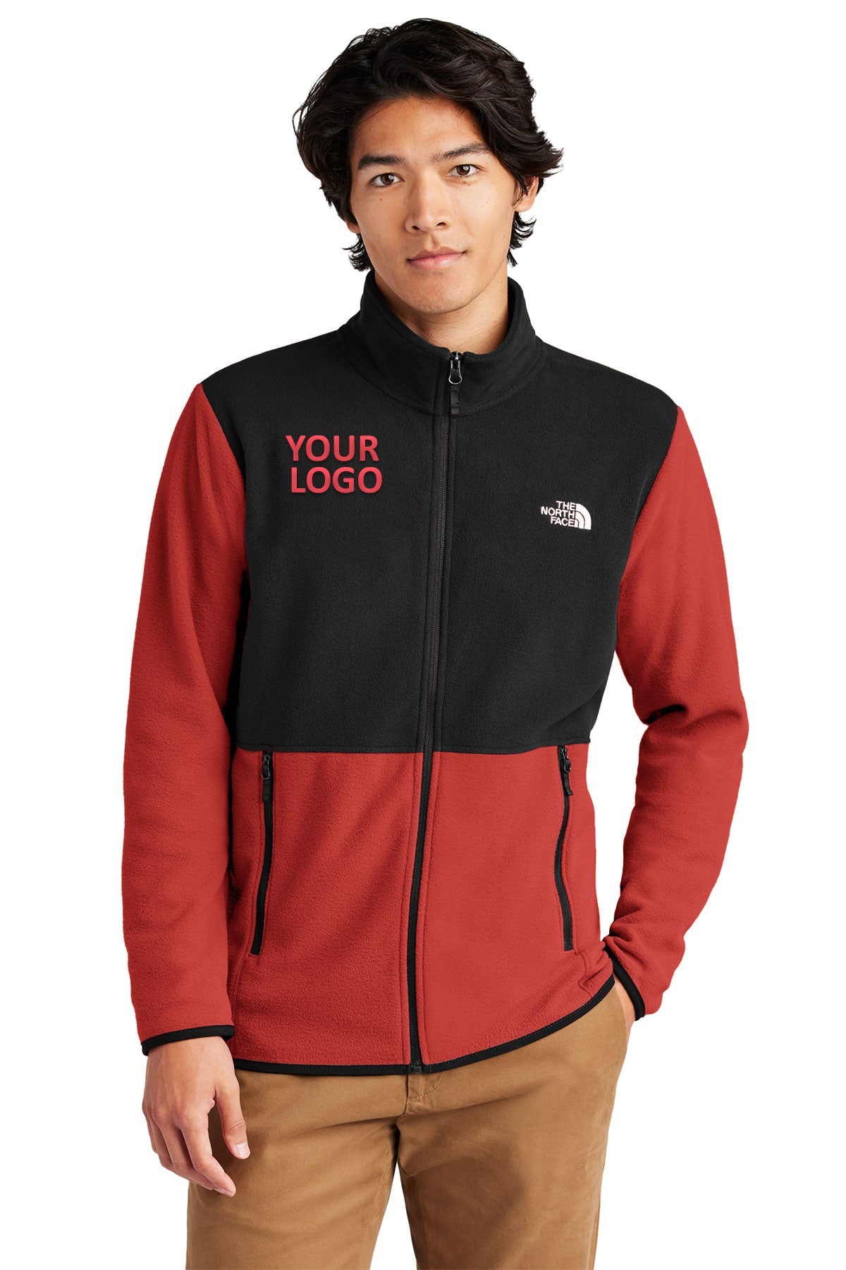 The North Face Rage Red / TNF Black NF0A7V4J custom logo jackets