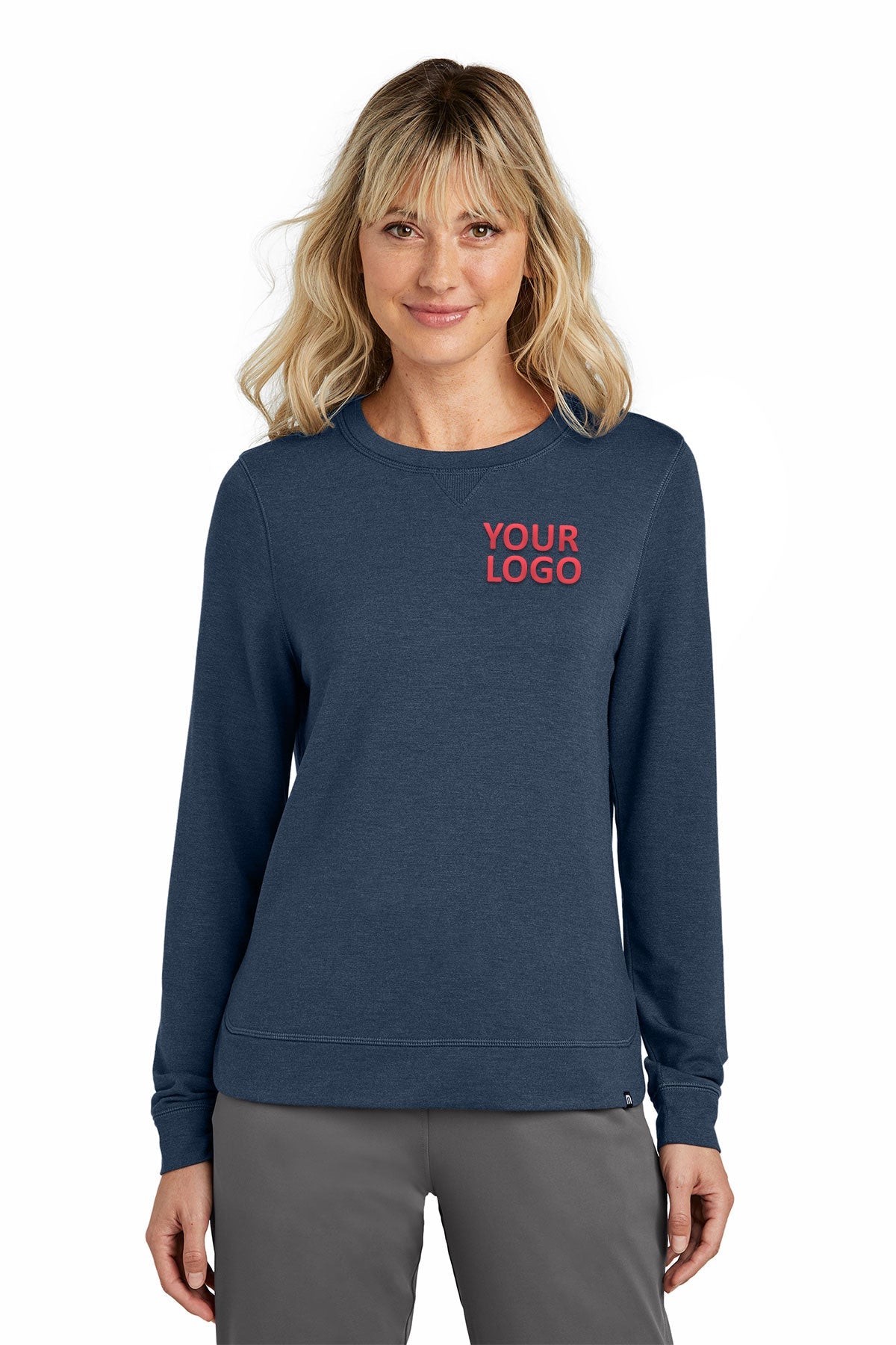 TravisMathew Blue Nights Heather TM1LD003 custom dri fit sweatshirts