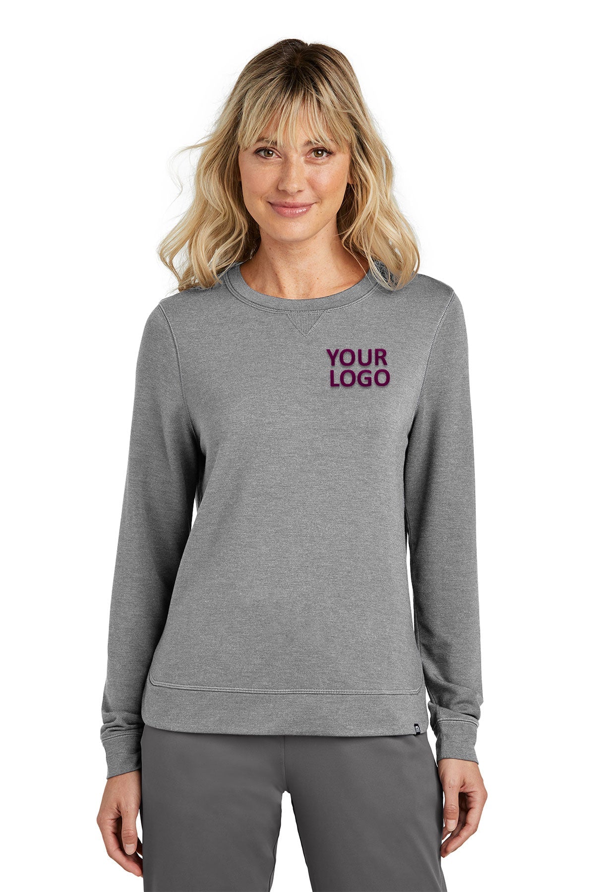 TravisMathew Light Grey Heather TM1LD003 custom design sweatshirts